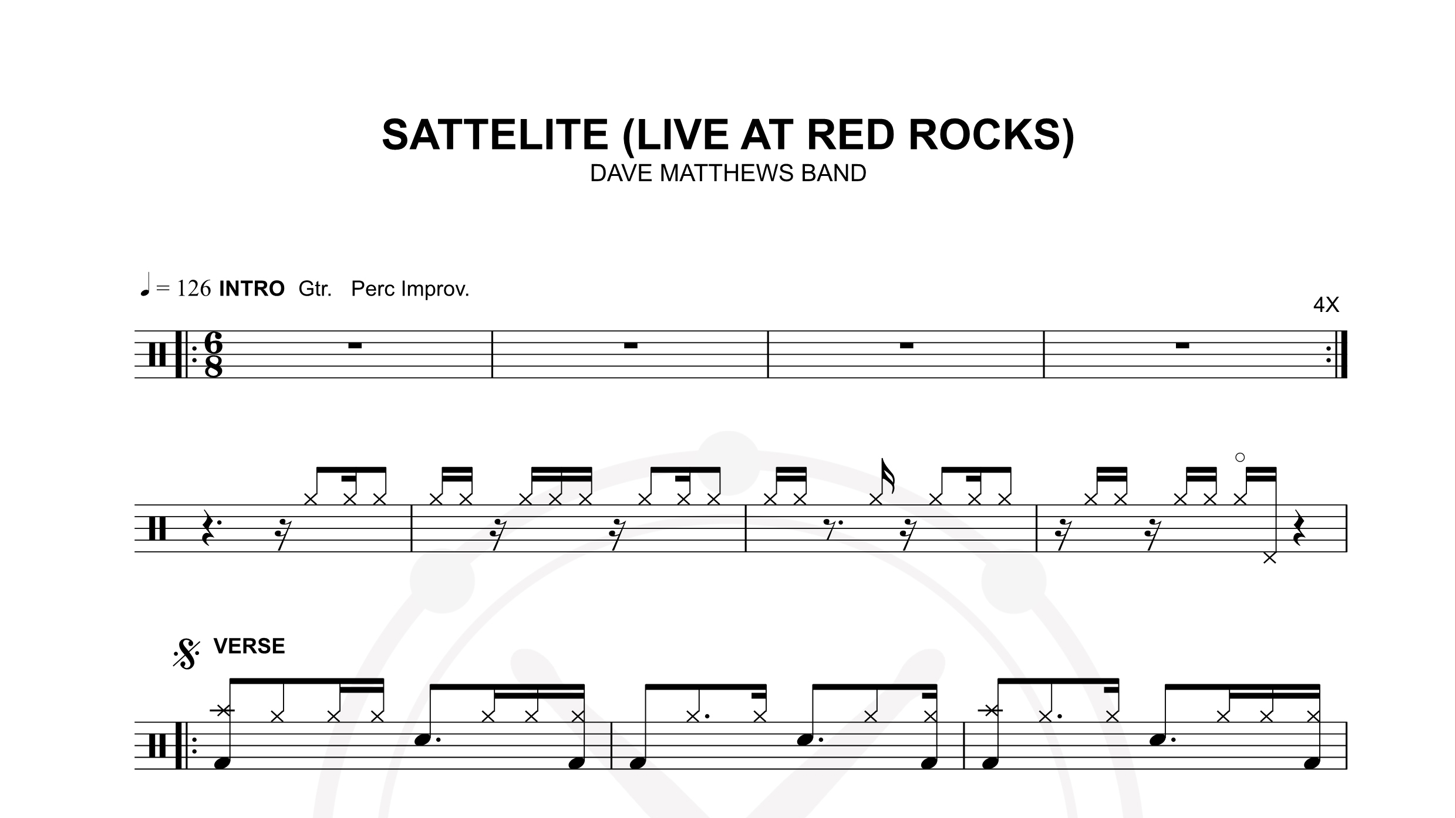 AVE MATTHEWS BAND – satellite鼓谱