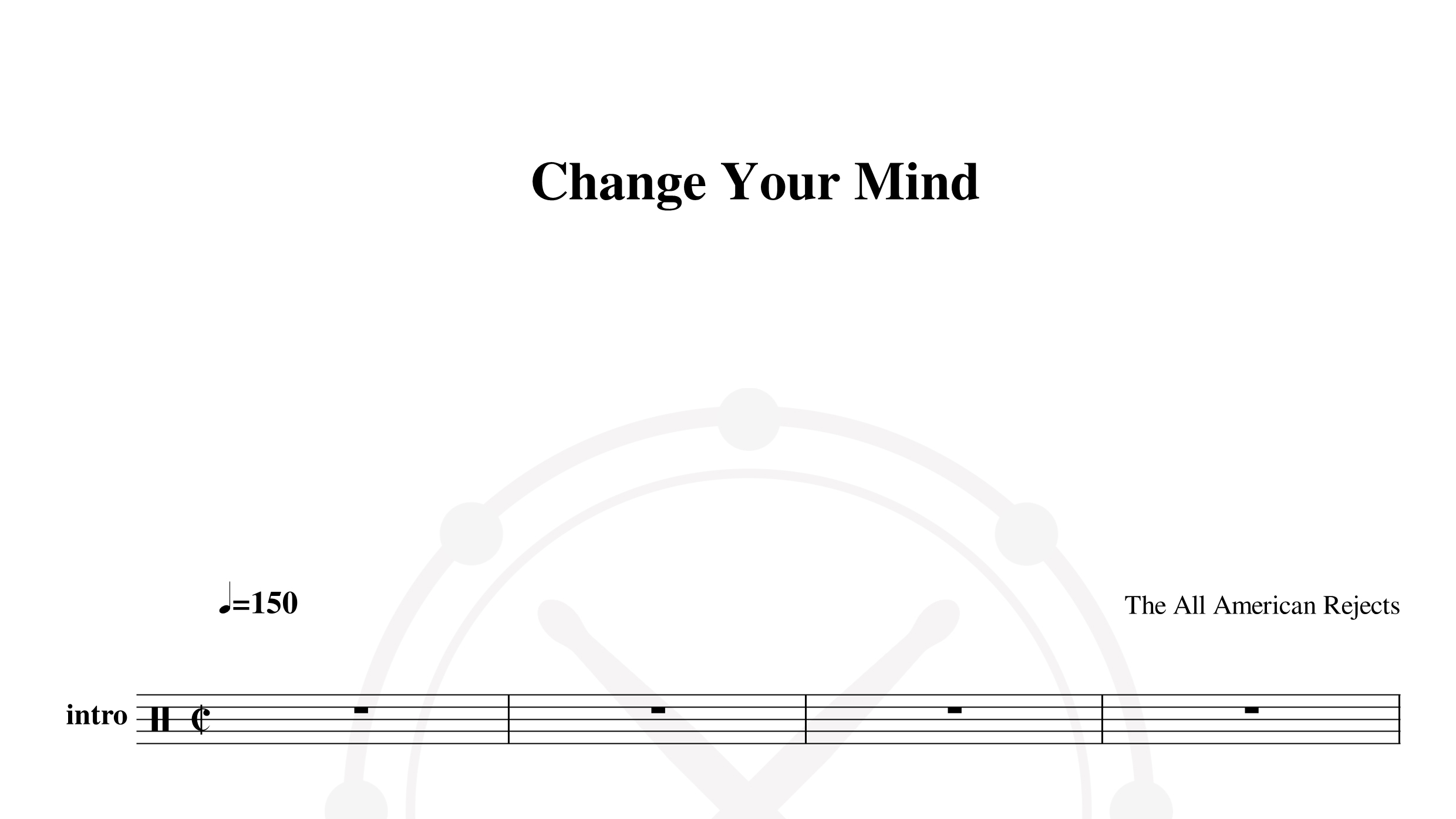 All American Rejects – Change your mind鼓谱