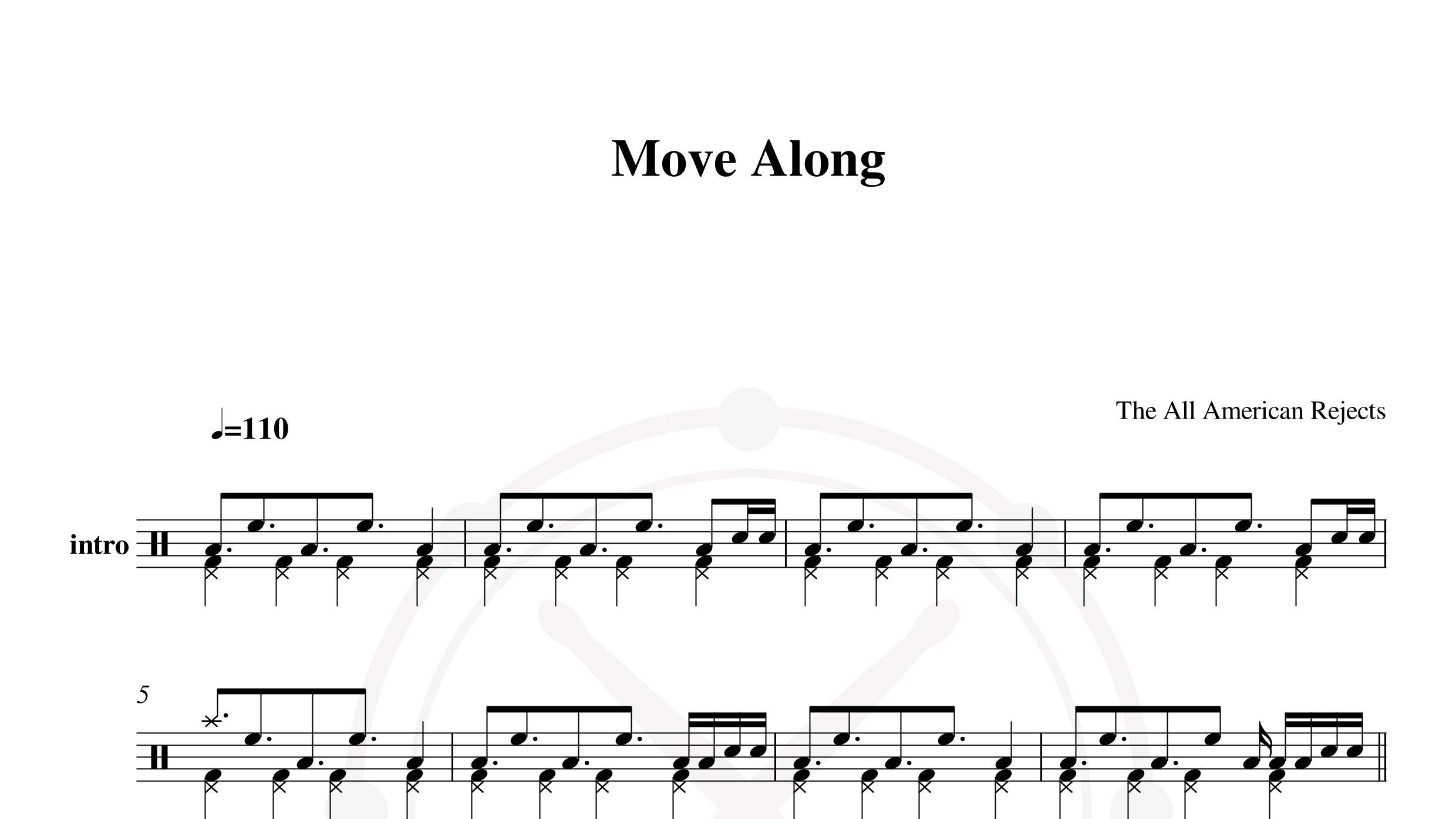 All American Rejects – move along鼓谱