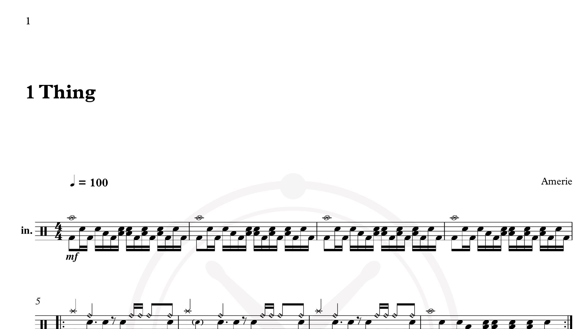 Amerie – 1 Thing鼓谱