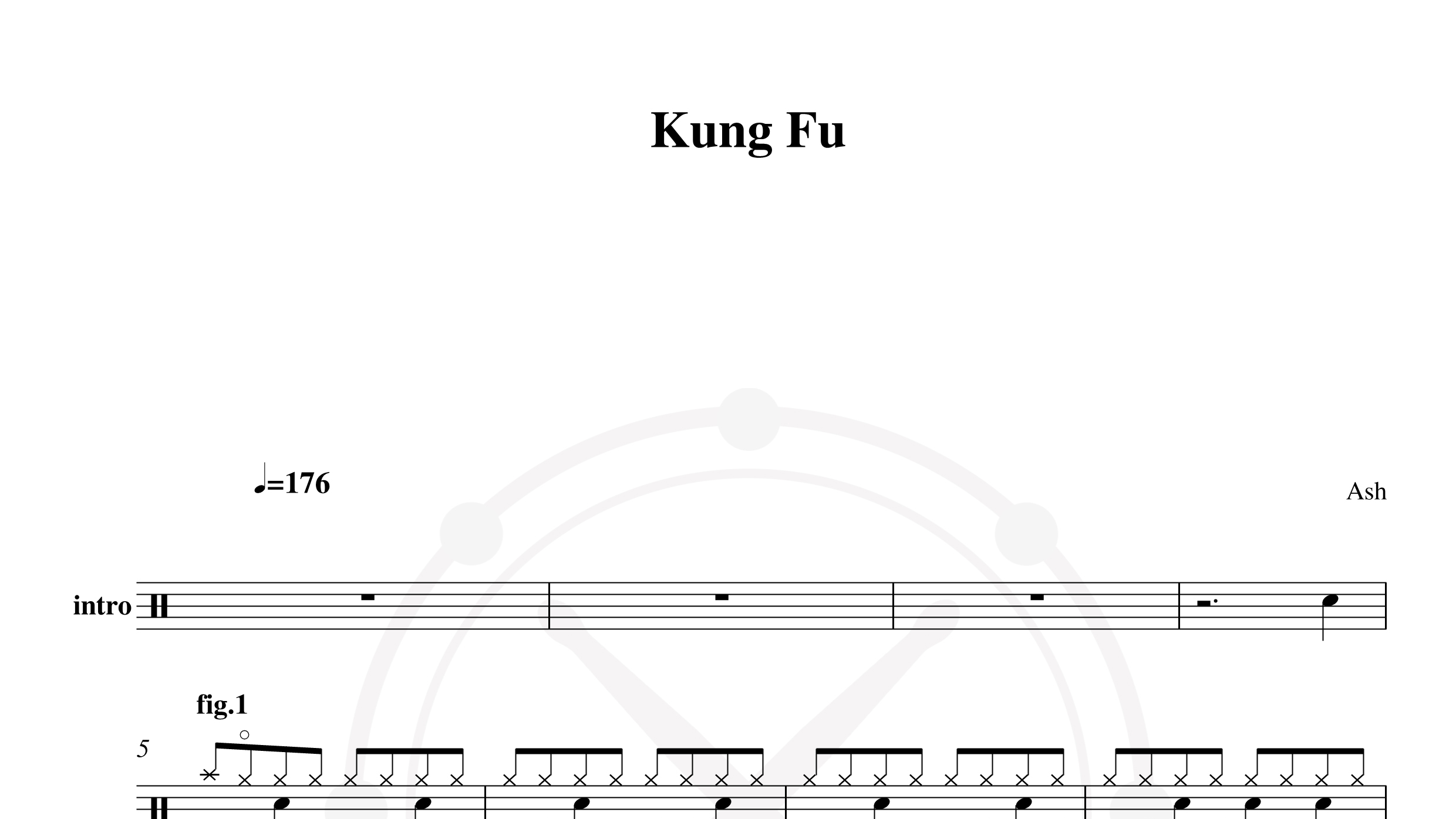 Ash – kung fu鼓谱