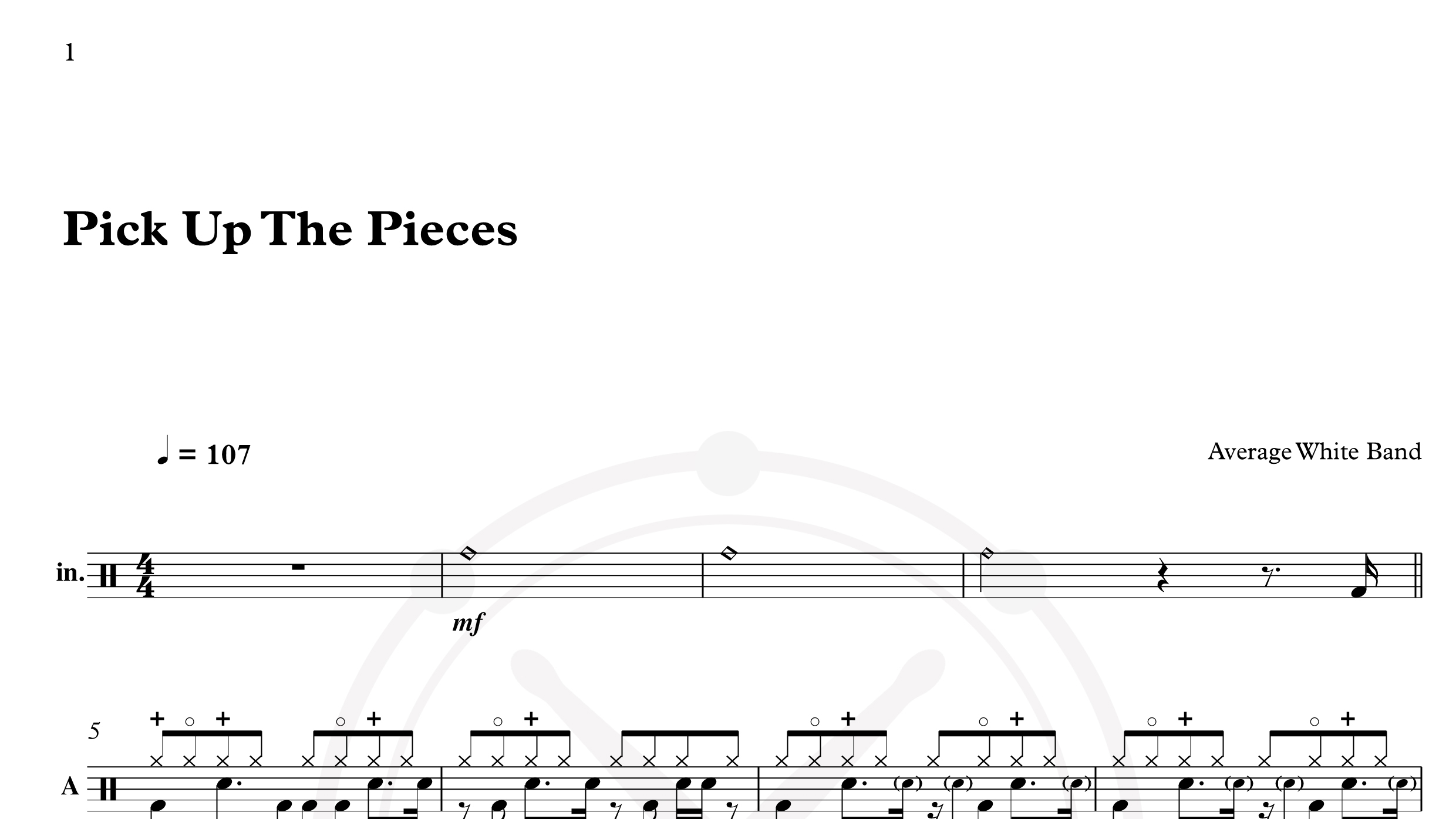 Average White Band – Pick Up The Pieces鼓谱