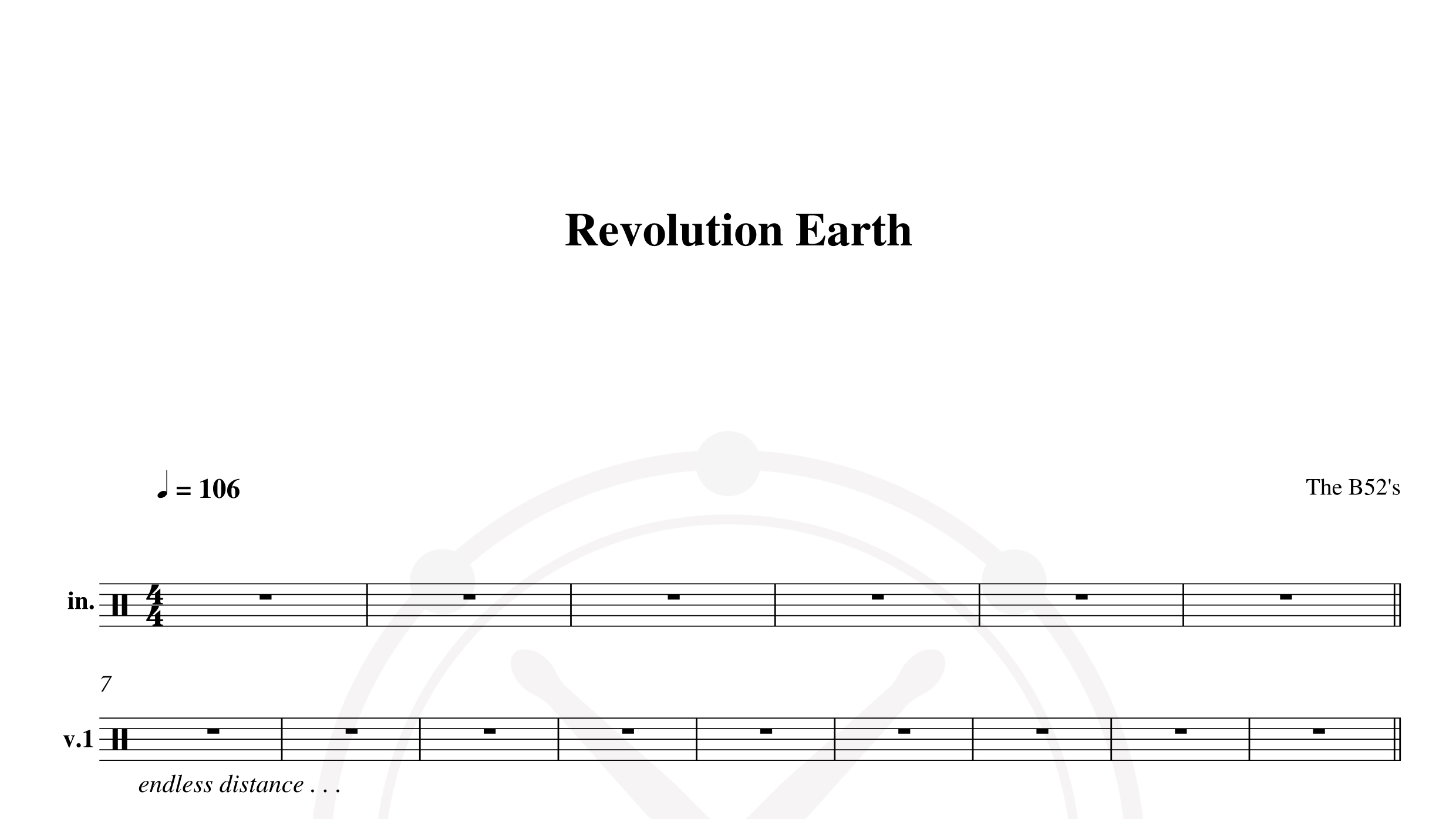 B52’s – revolution_earth鼓谱