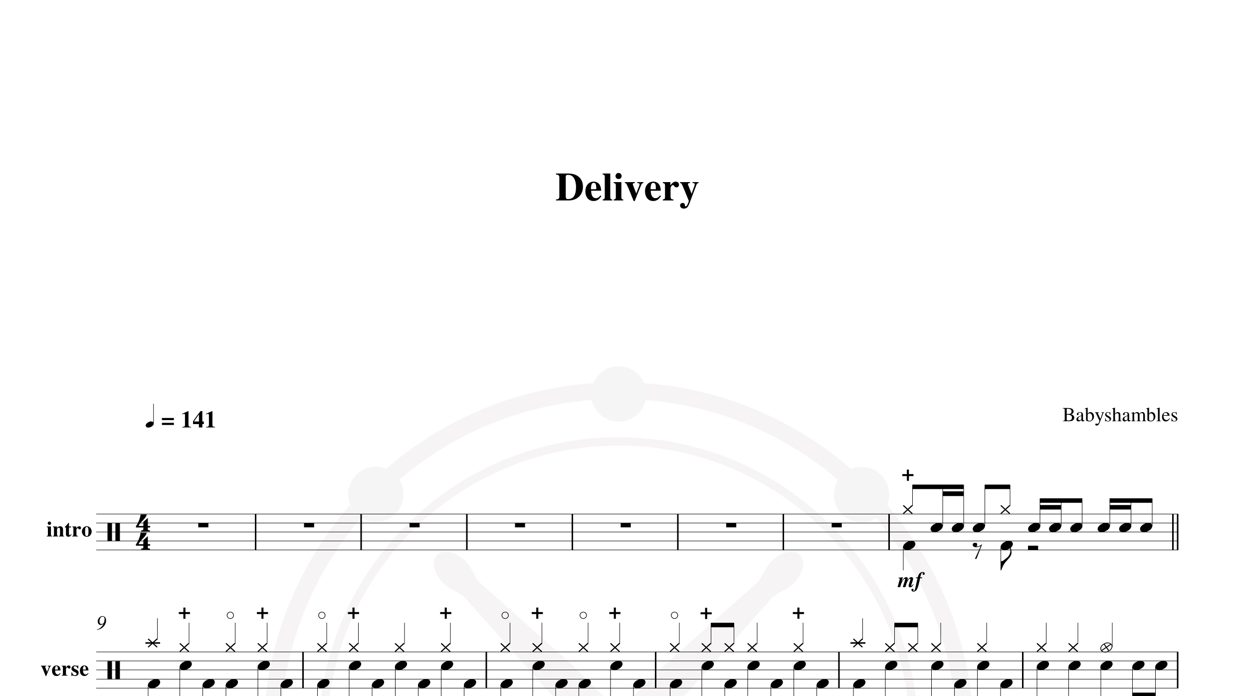 Babyshambles – Deliver鼓谱