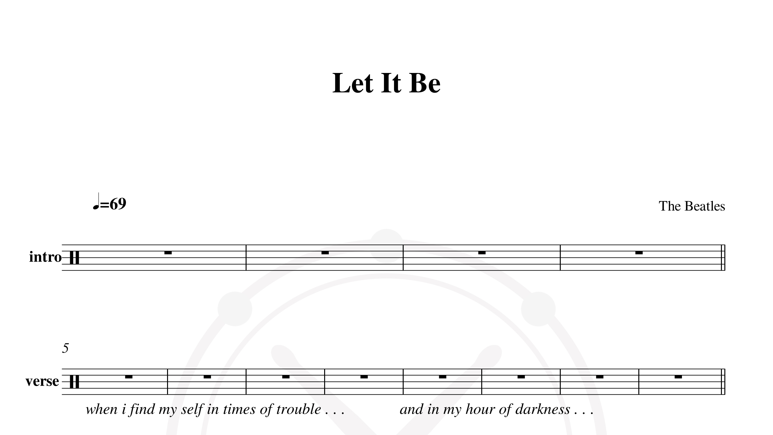 Beatles – Let It Be鼓谱