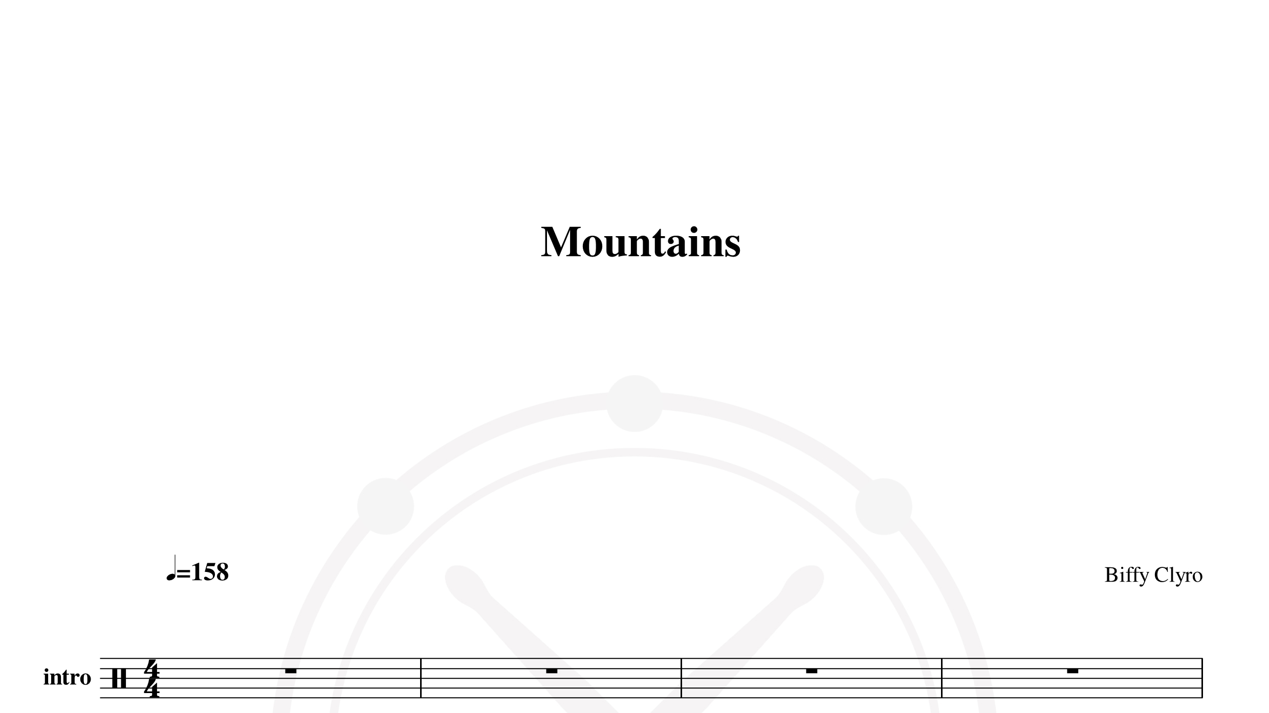 Biffy Clyro – mountains鼓谱