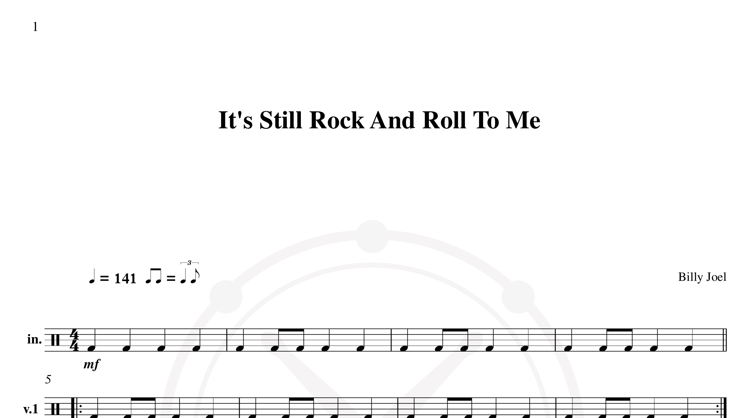 Billy Joel – It’s Still Rock And Roll To Me鼓谱