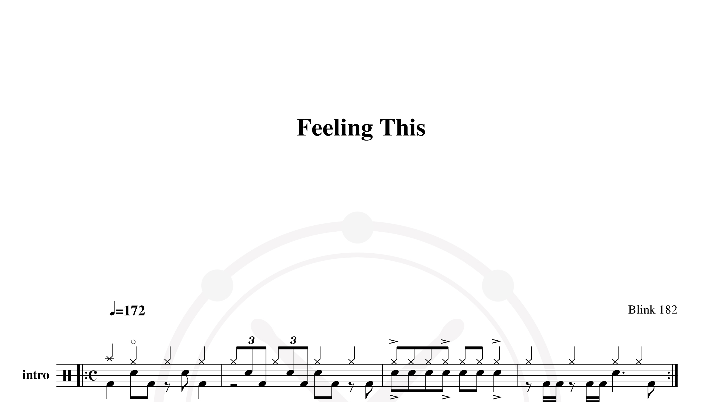 Blink 182 – Feeling this鼓谱