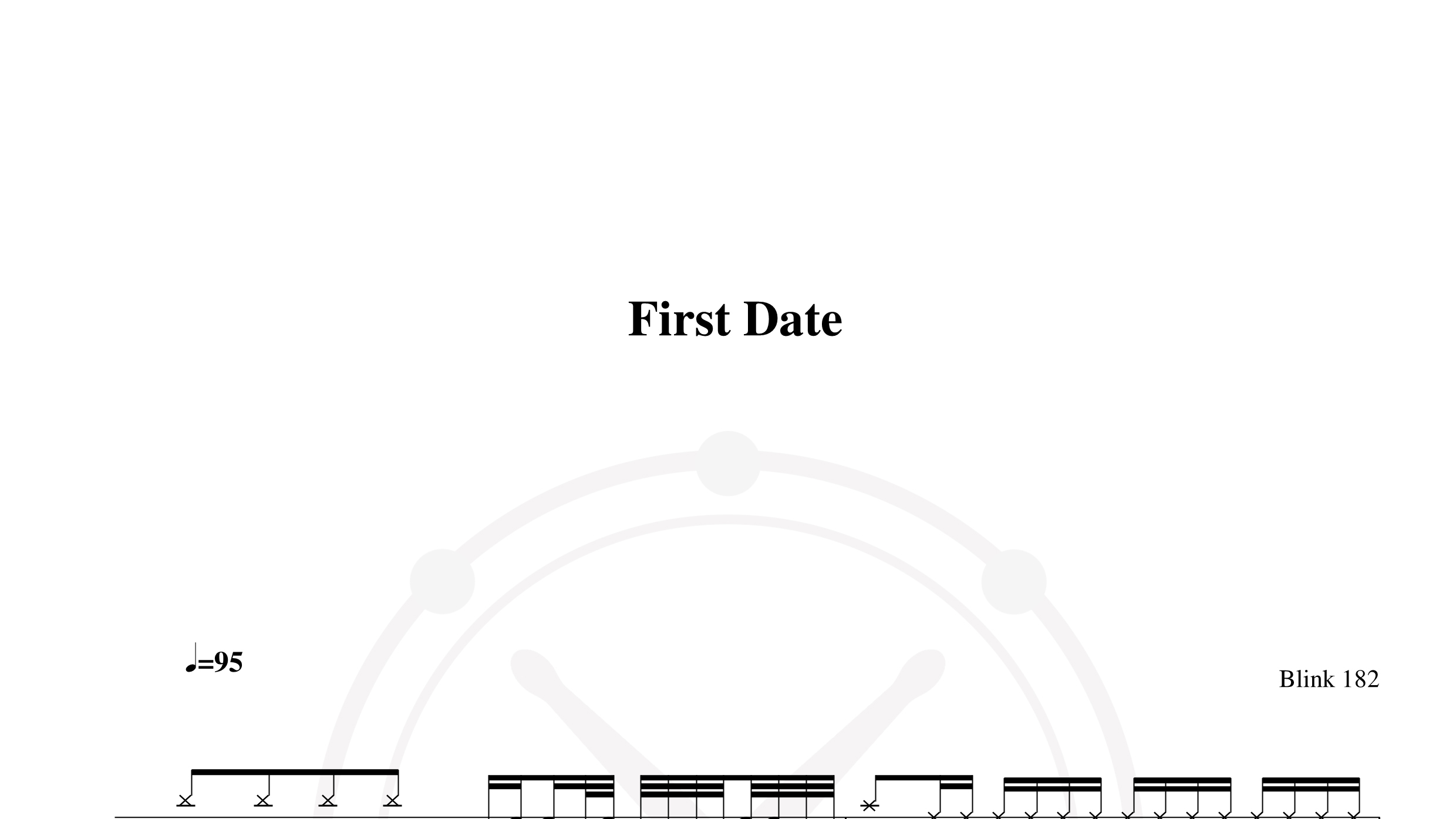 Blink 182 – First date鼓谱