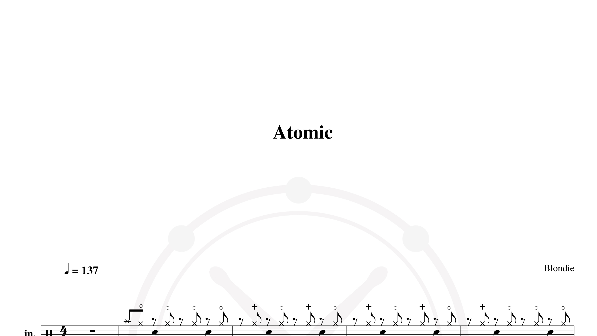 Blondie – Atomic鼓谱