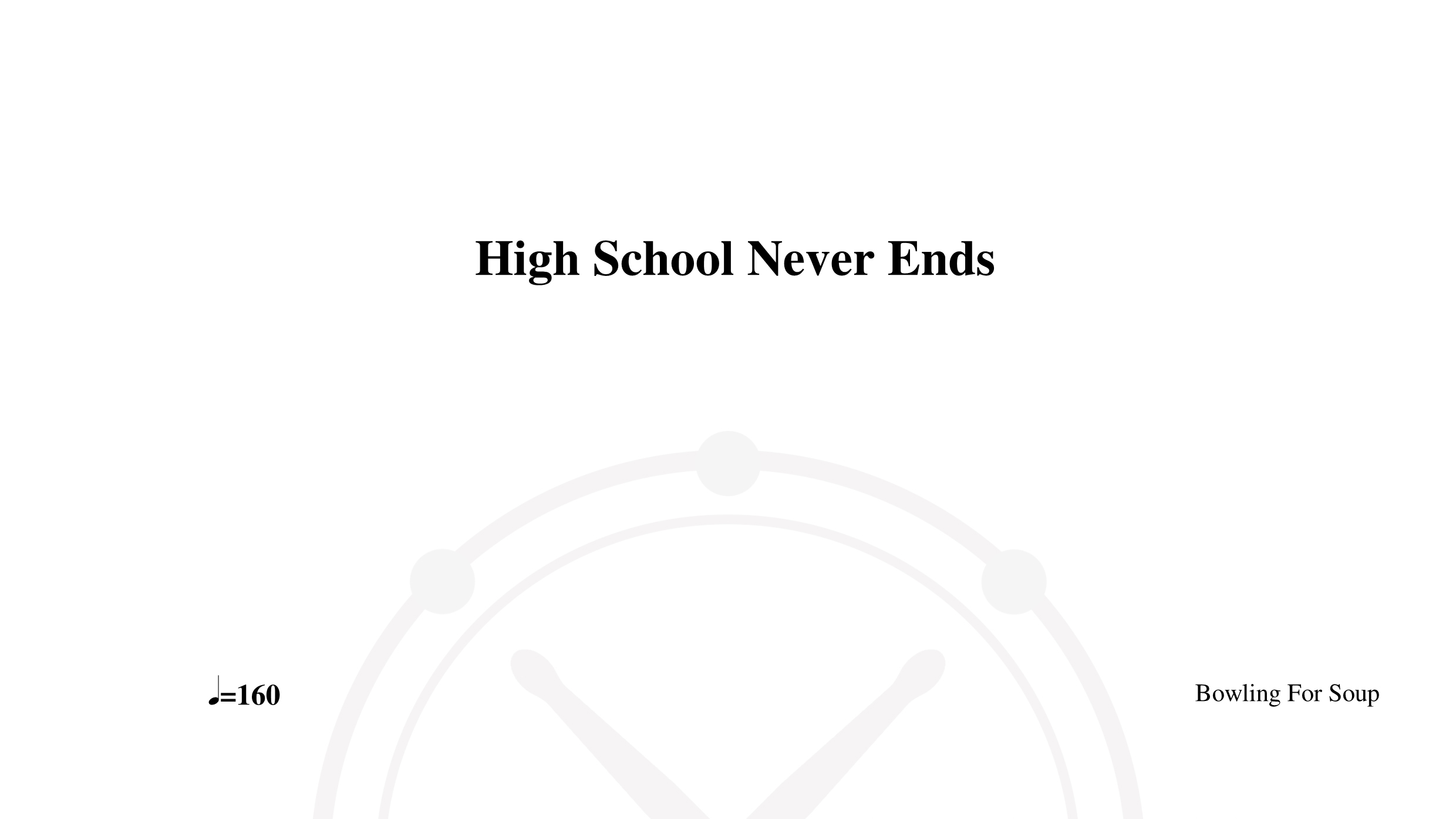 Bowling For Soup – High school never ends鼓谱