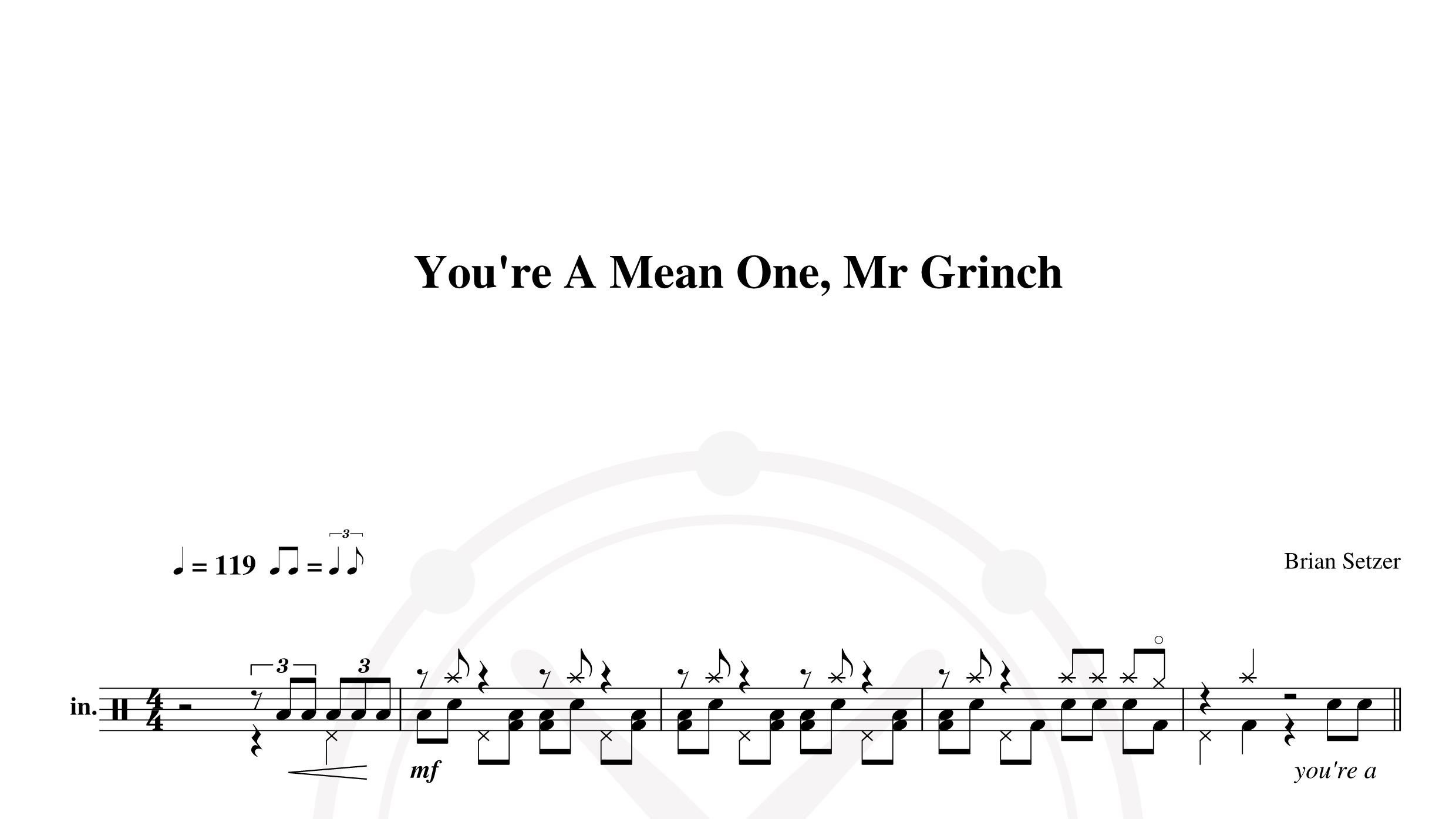 Brian Setzer – mr grinch鼓谱