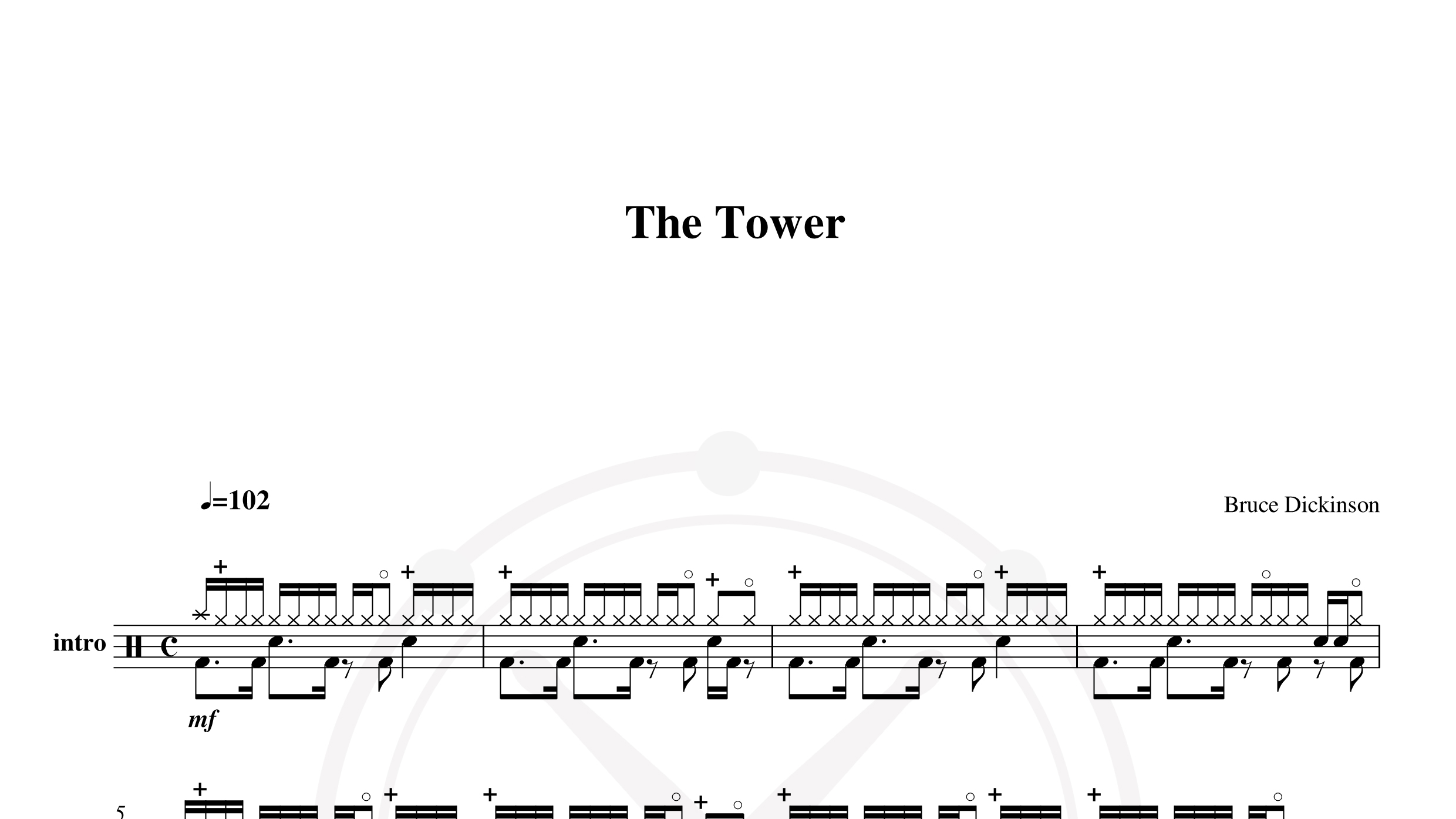 Bruce Dickinson – The Tower鼓谱