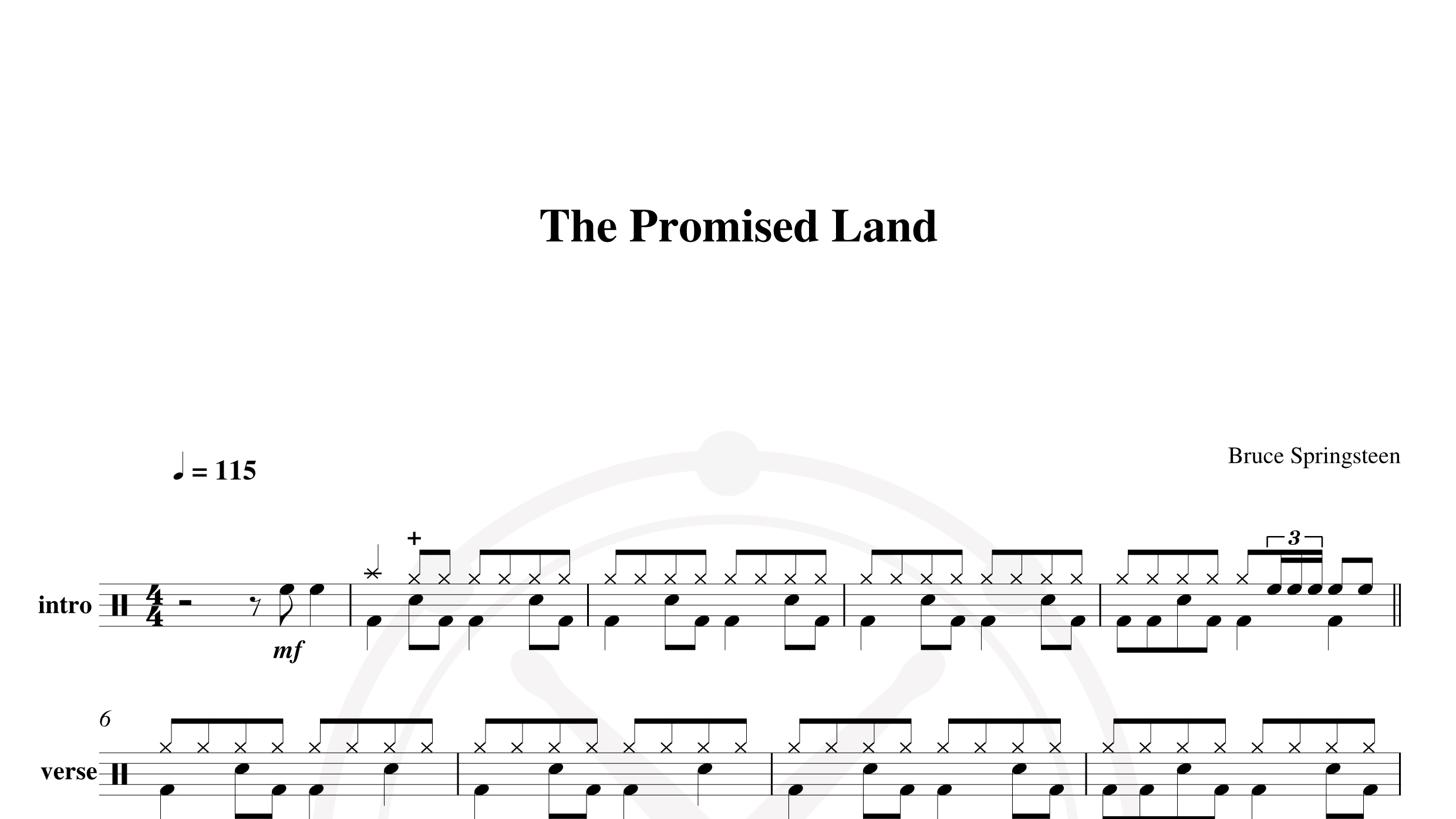 Bruce Springsteen – promised land鼓谱