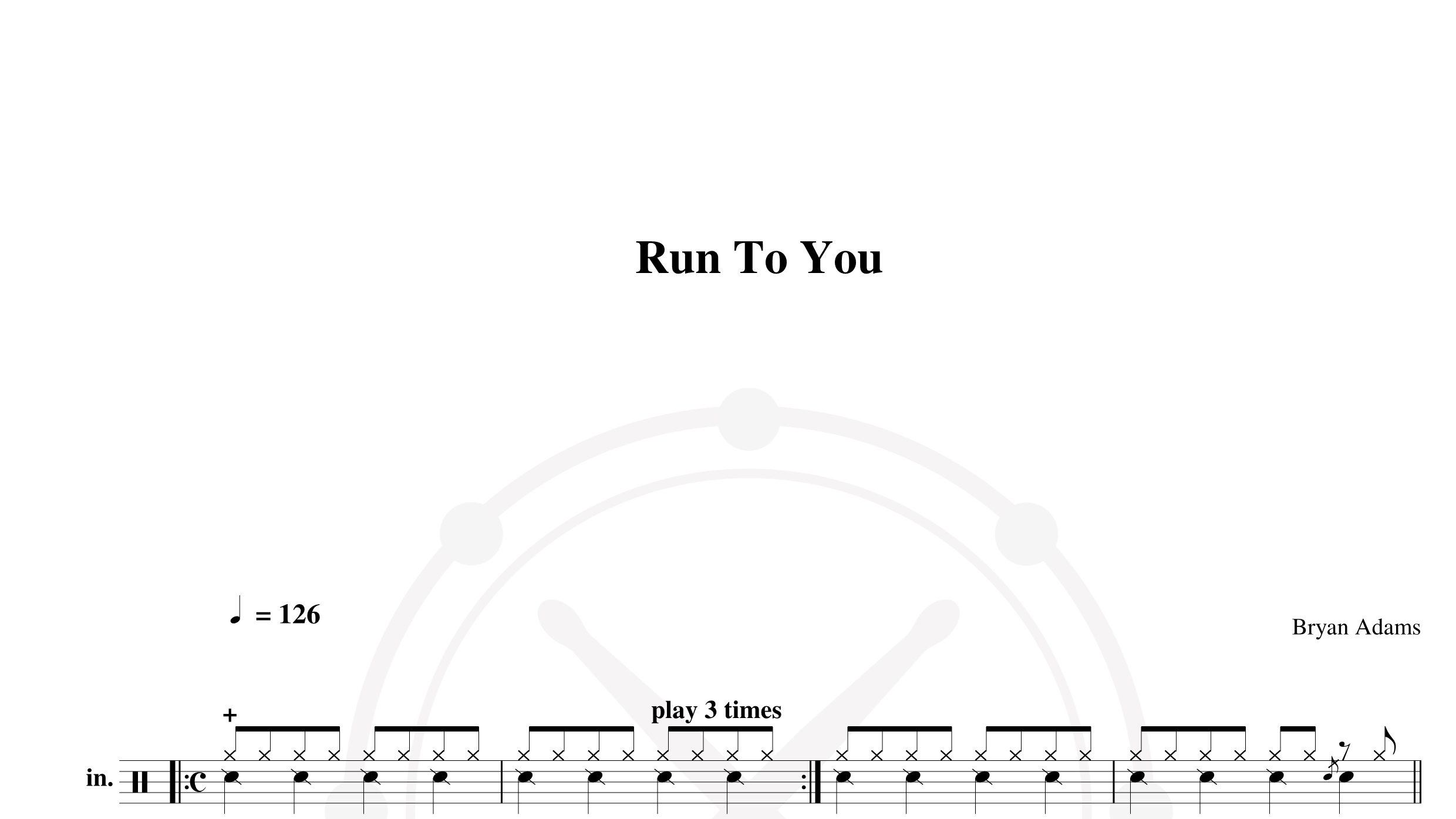 Bryan Adams – run to you (2)鼓谱