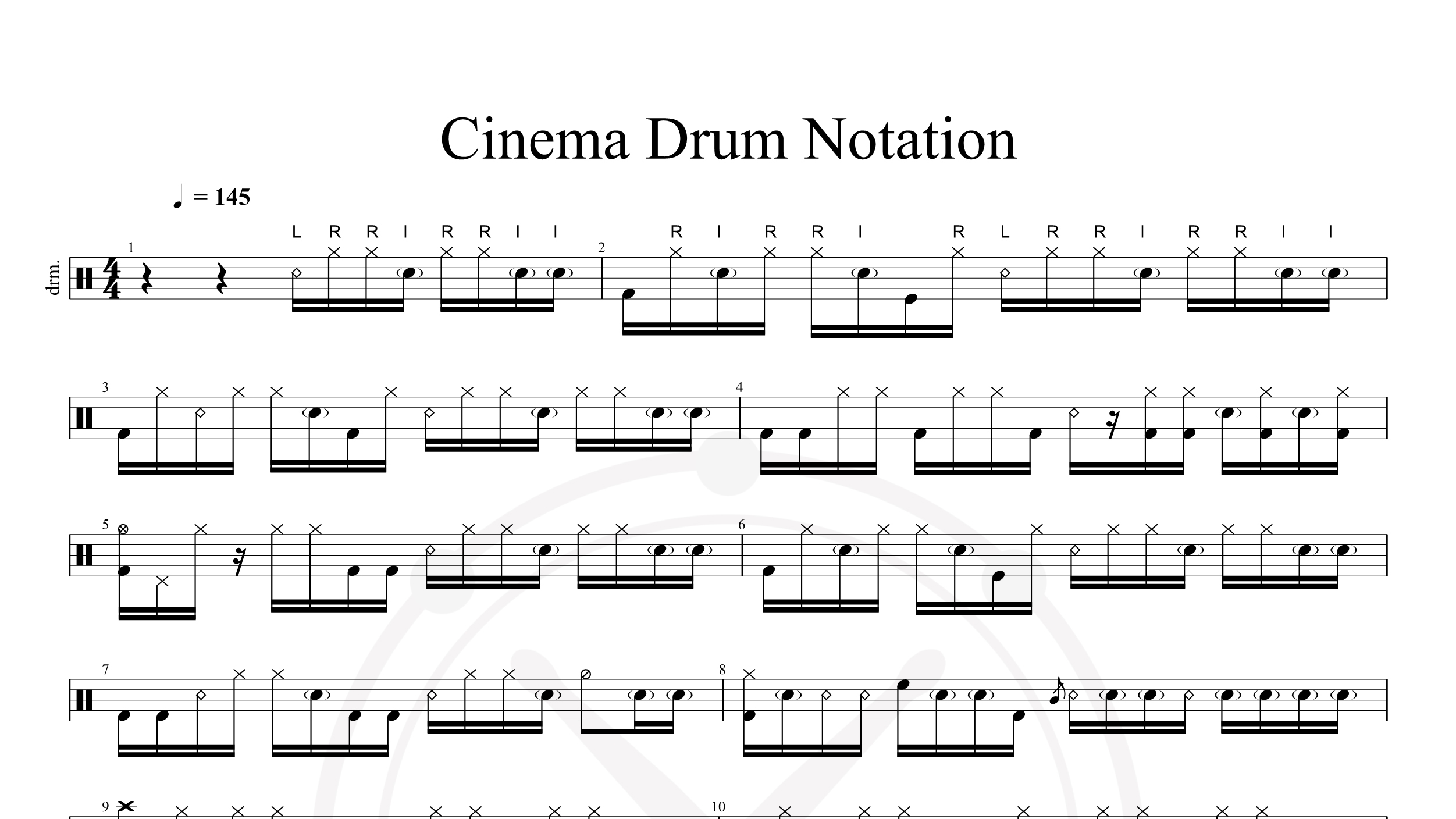 LUKE HOLLAND-Cinema -鼓谱