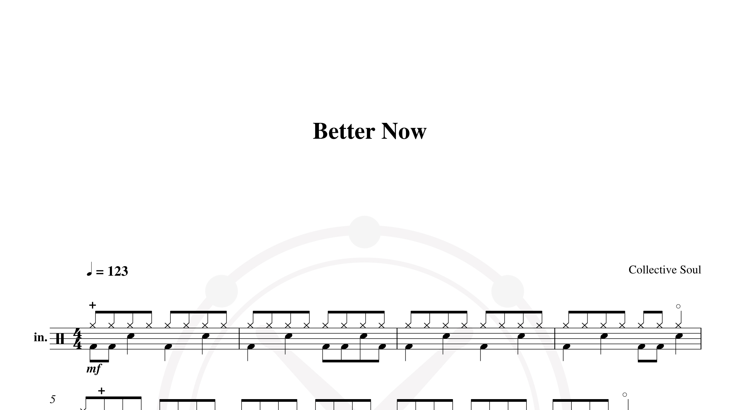 Collective Soul – Better now鼓谱