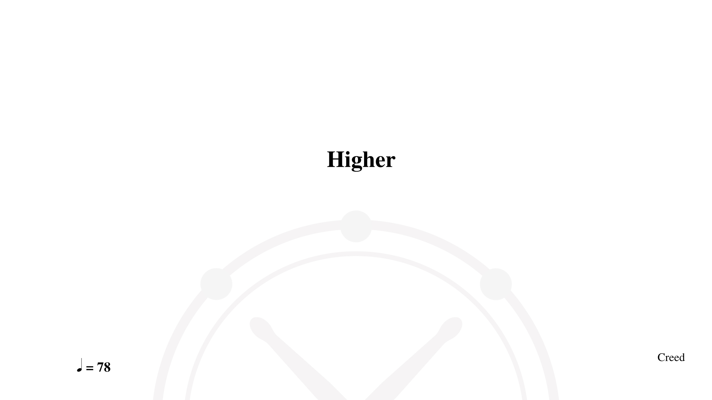 Creed – higher鼓谱