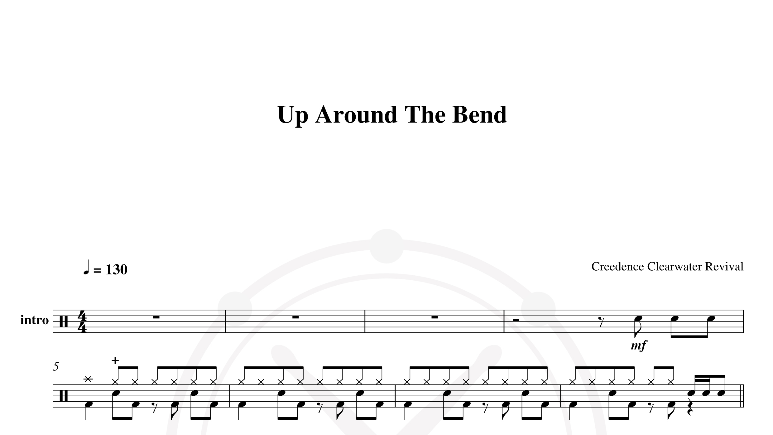 Creedence Clearwater Revival – up around the bend鼓谱