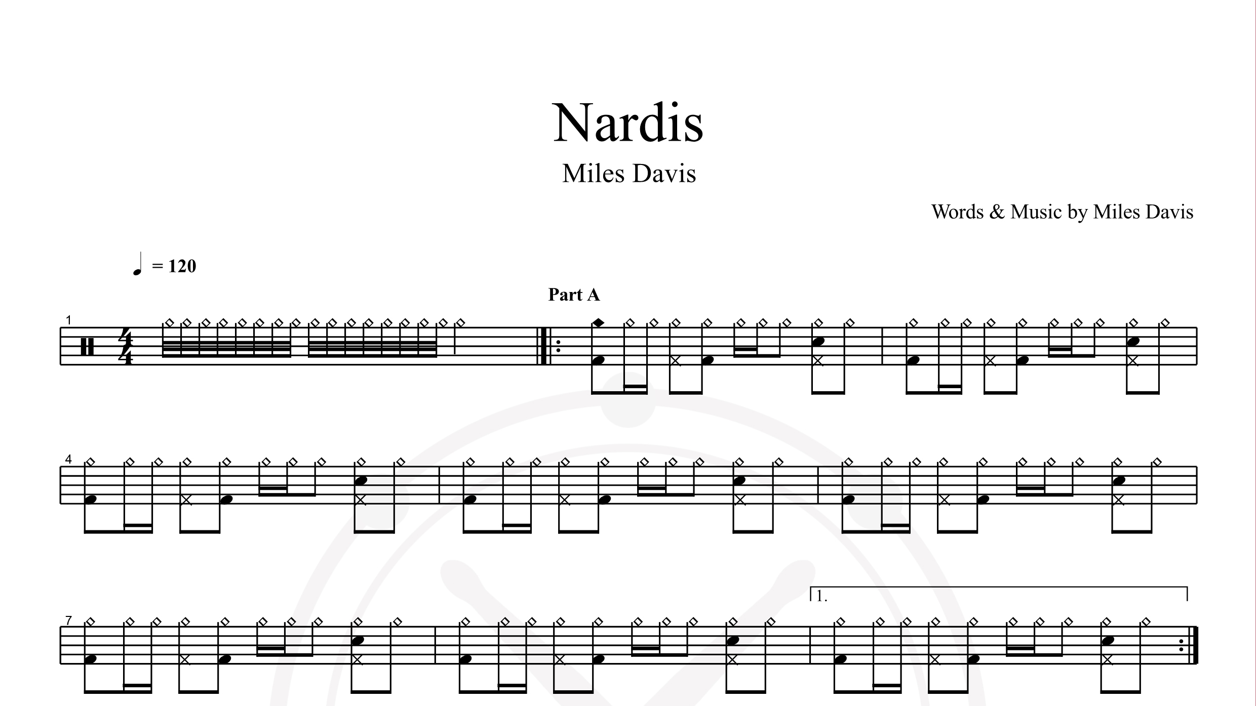 Davis, Miles – Nardis鼓谱