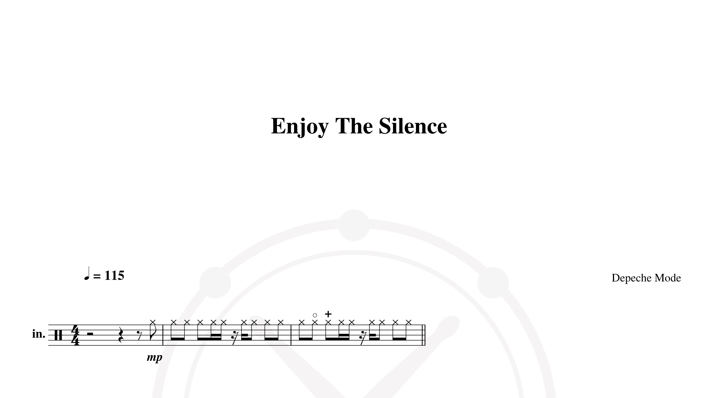 Depeche Mode – Enjoy The Silence鼓谱