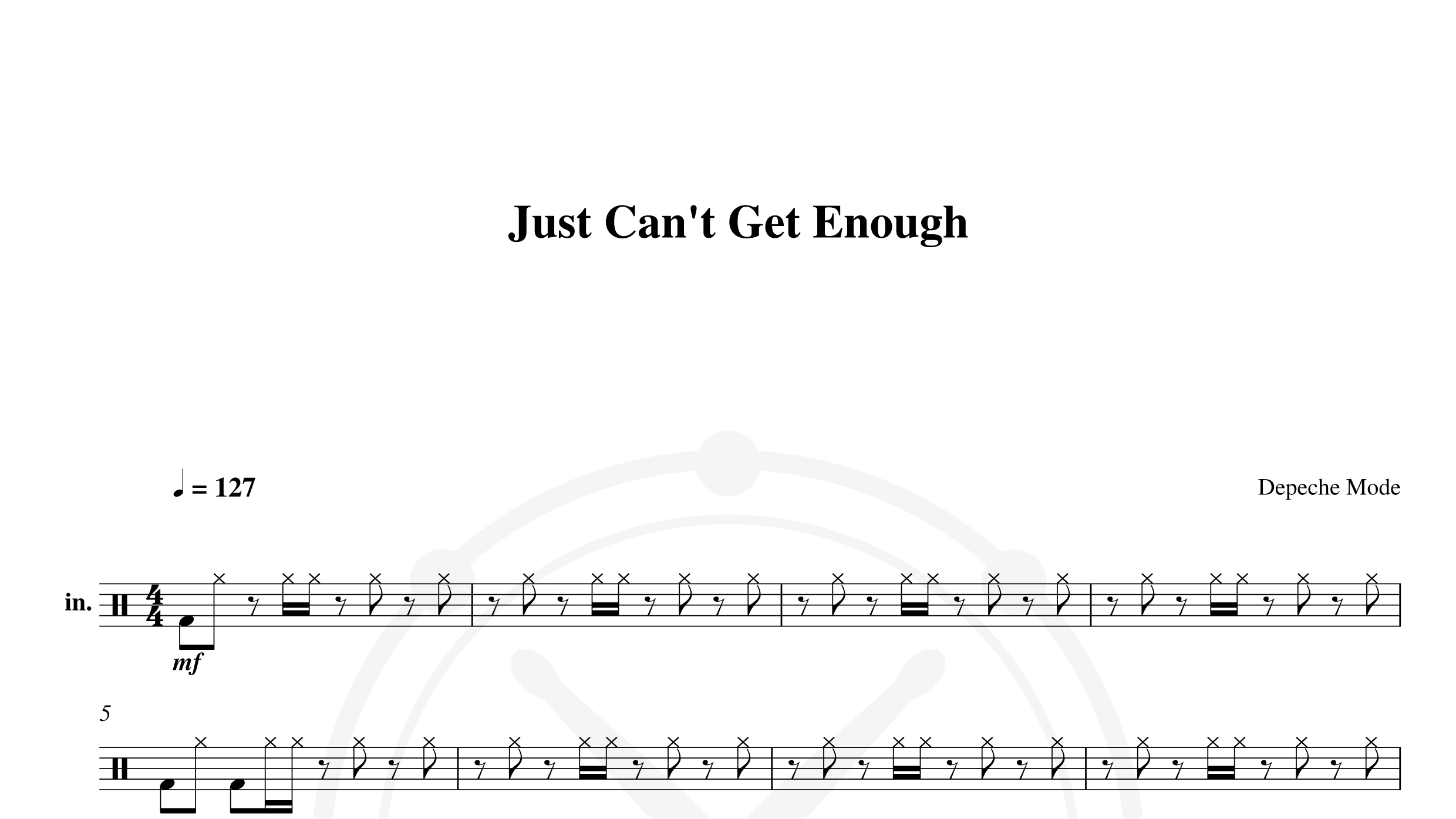 Depeche Mode – Just Cant Get Enough鼓谱