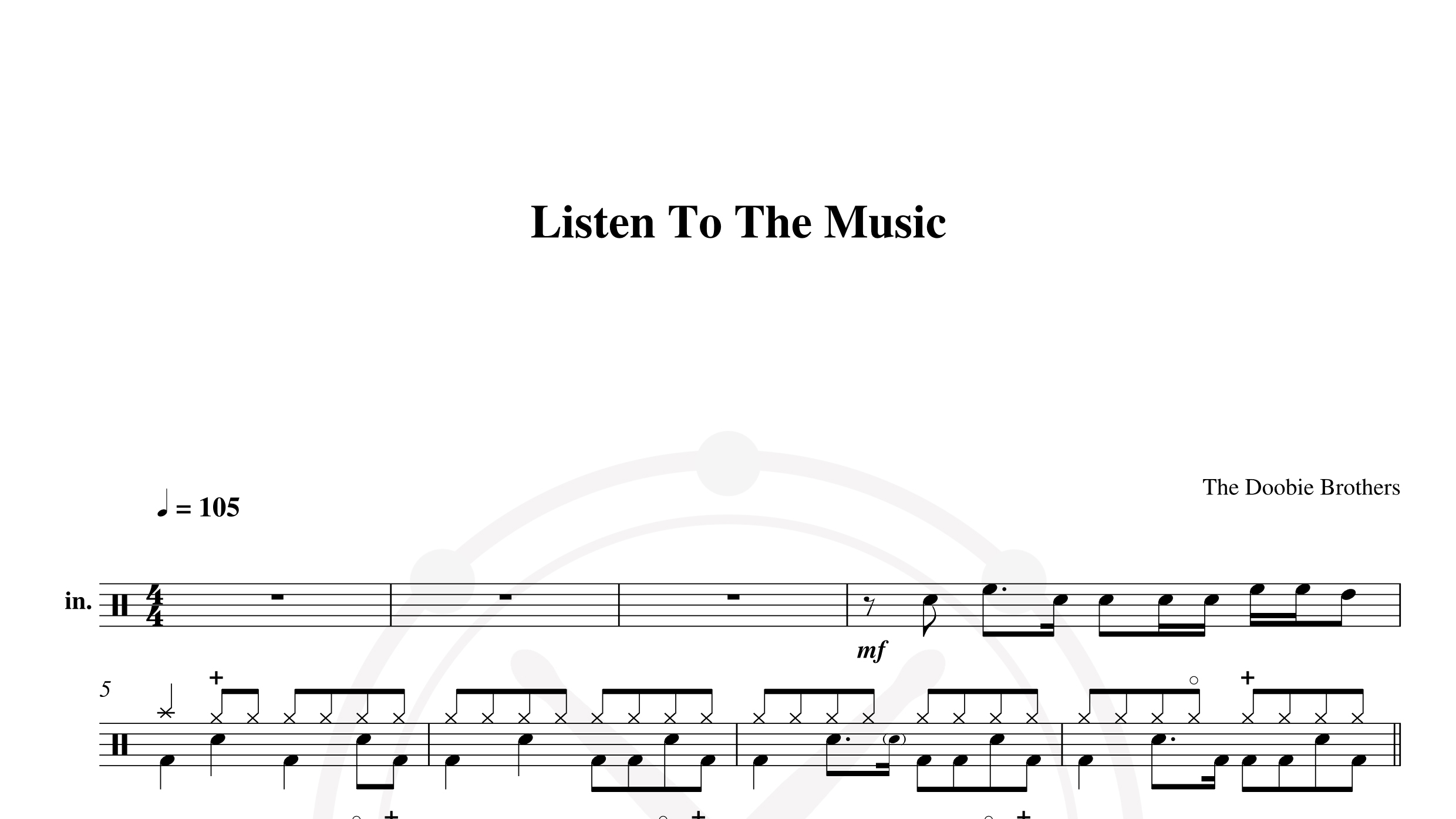 Doobie Brothers – listen to the music鼓谱