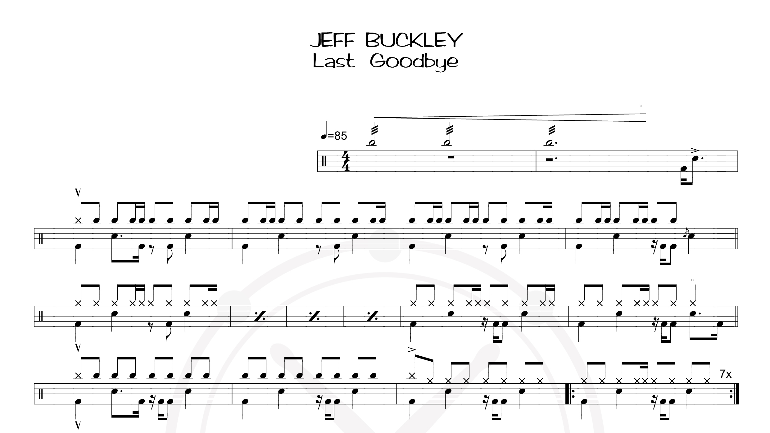 EFF BUCKLEY – last goodbye鼓谱