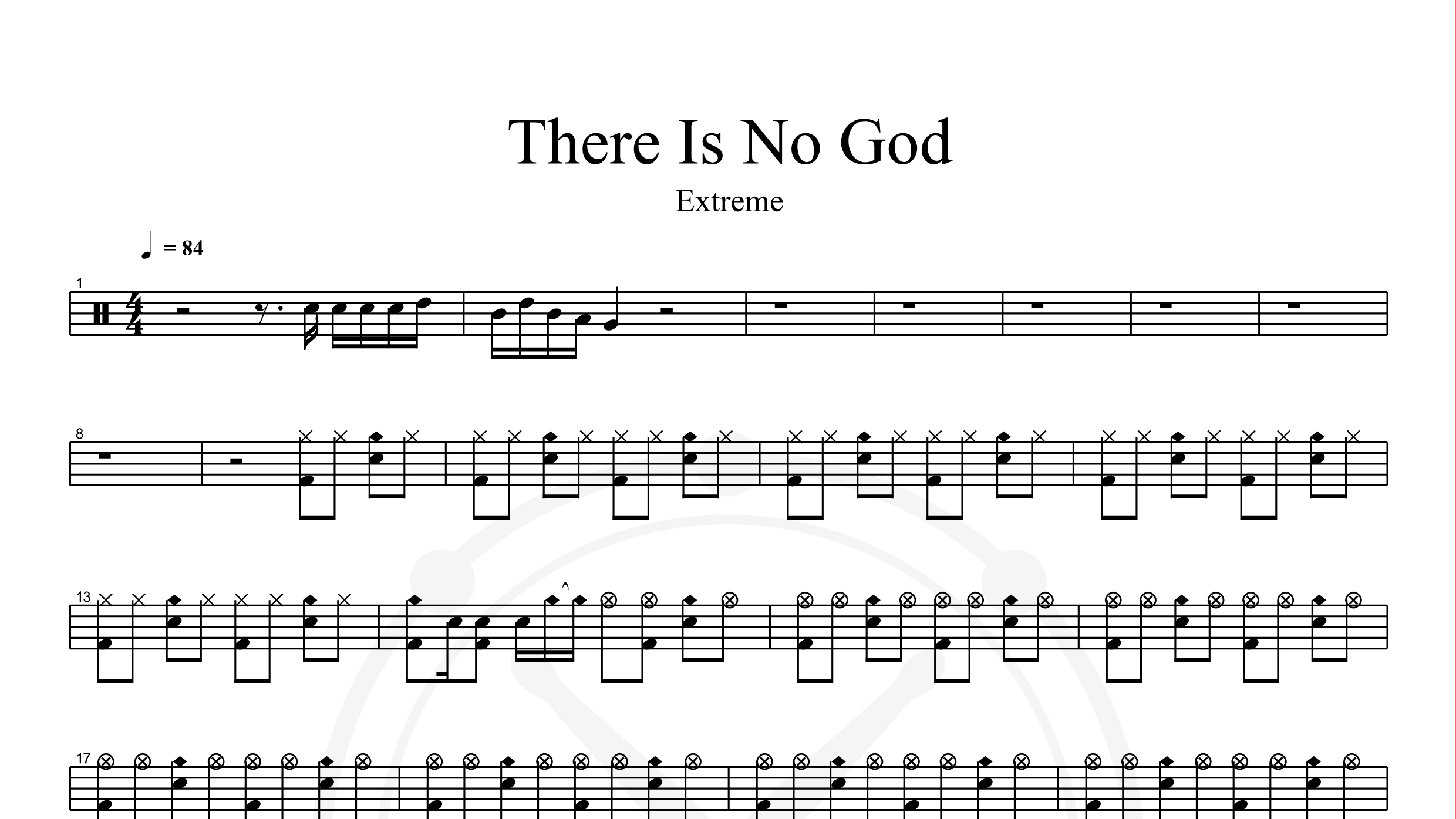 Extreme – There Is No God鼓谱