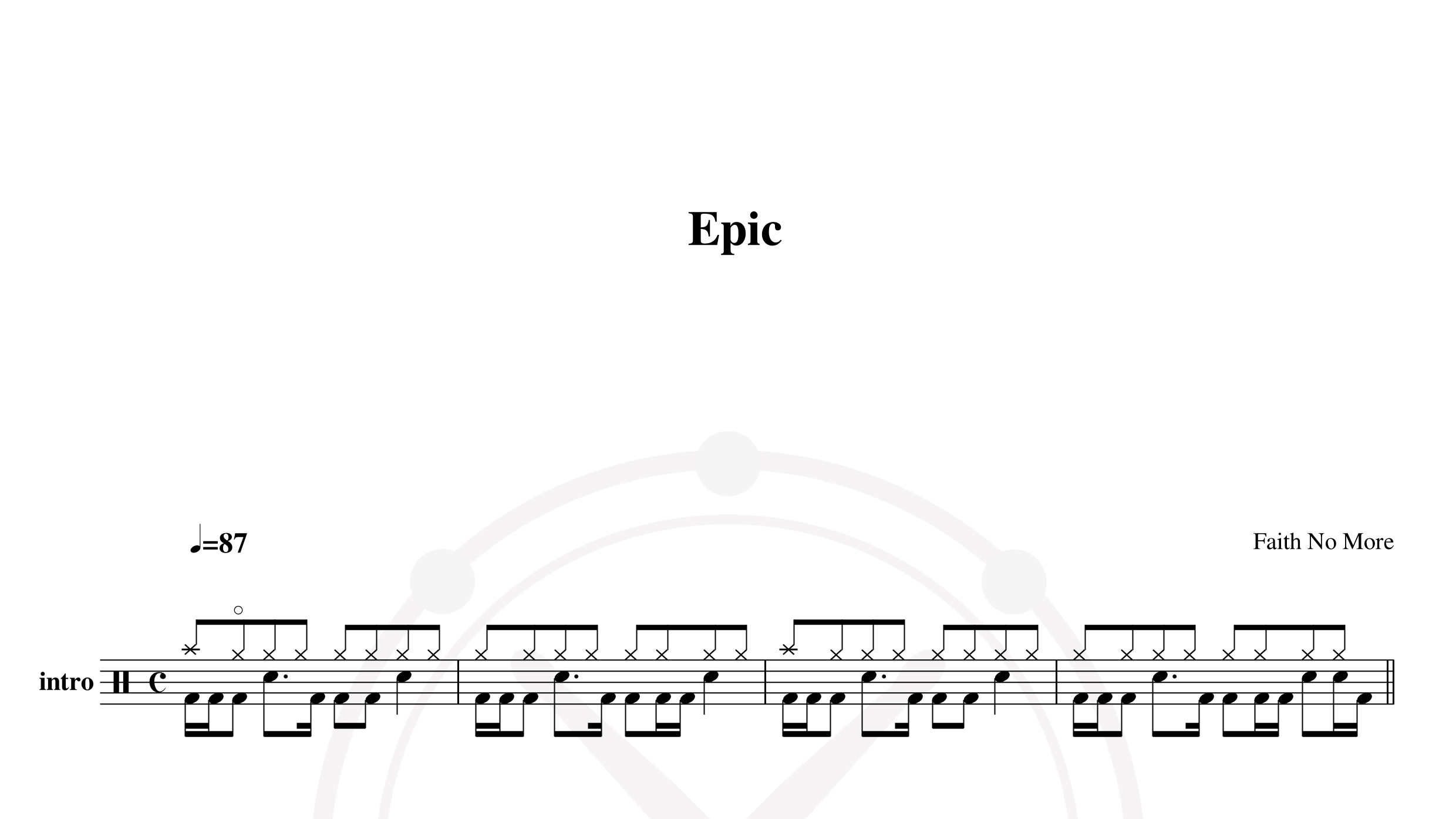 Faith No More – Epic鼓谱