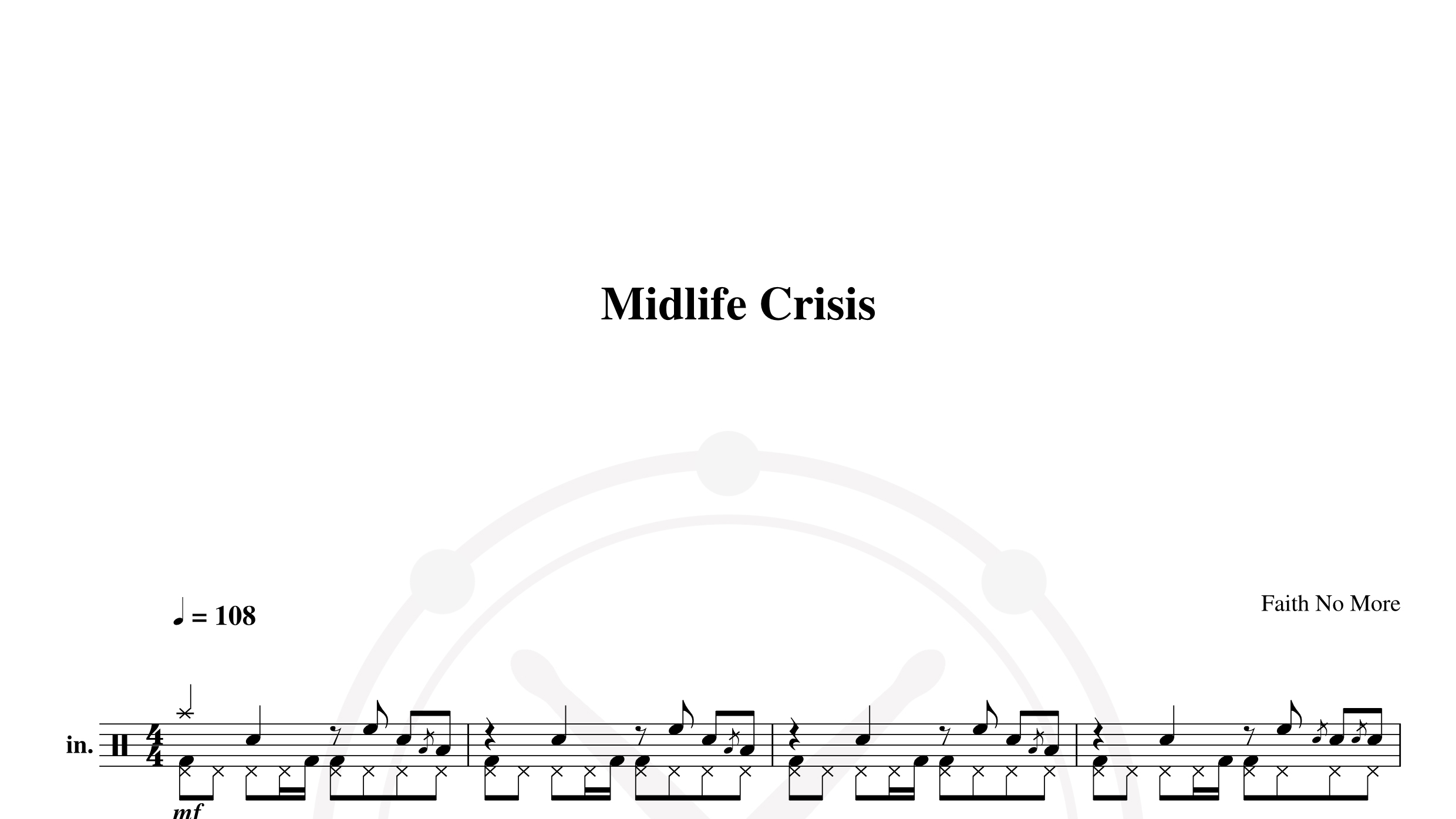 Faith No More – midlife crisis鼓谱