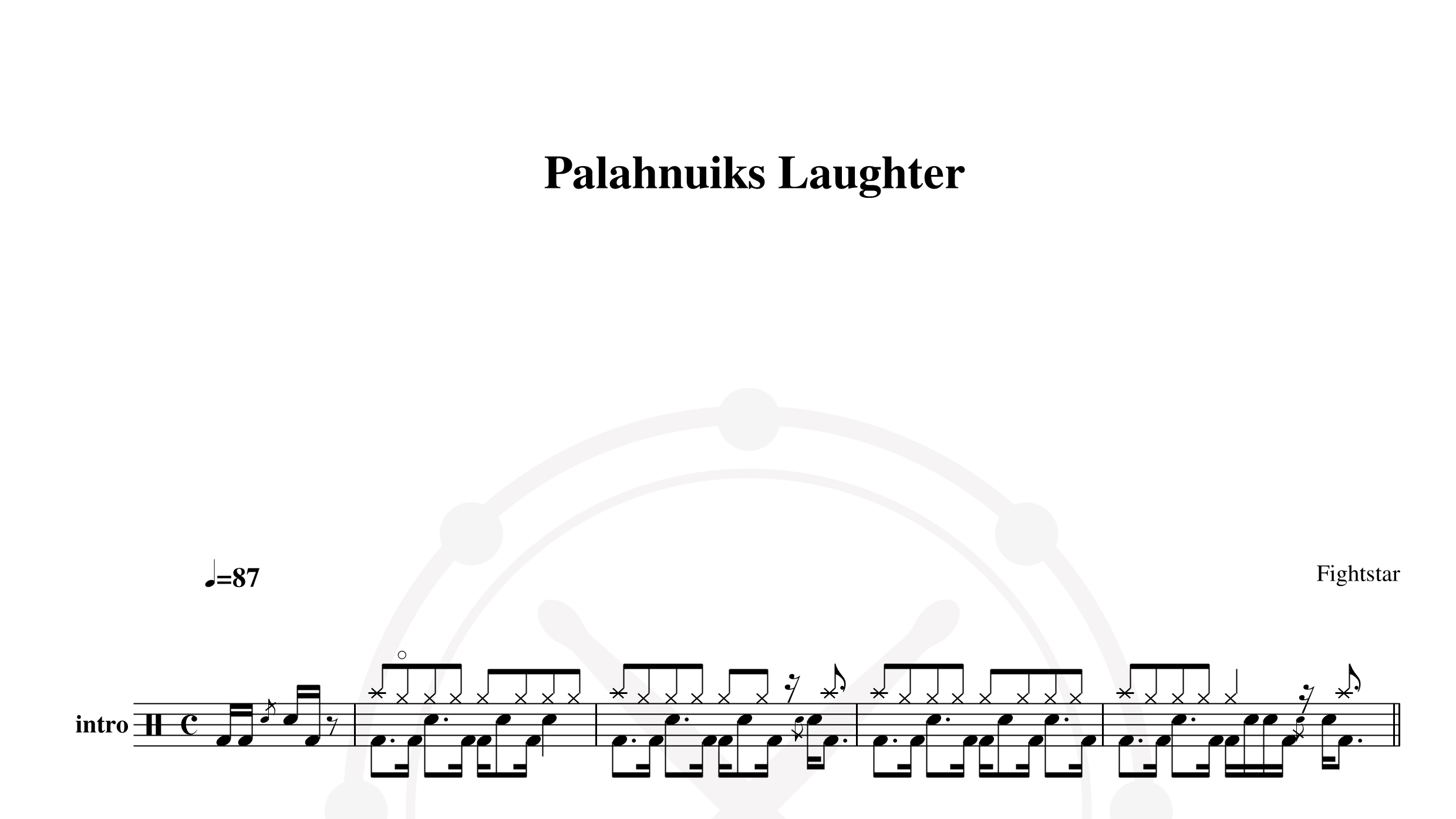 Fightstar – palahnuiks laughter鼓谱