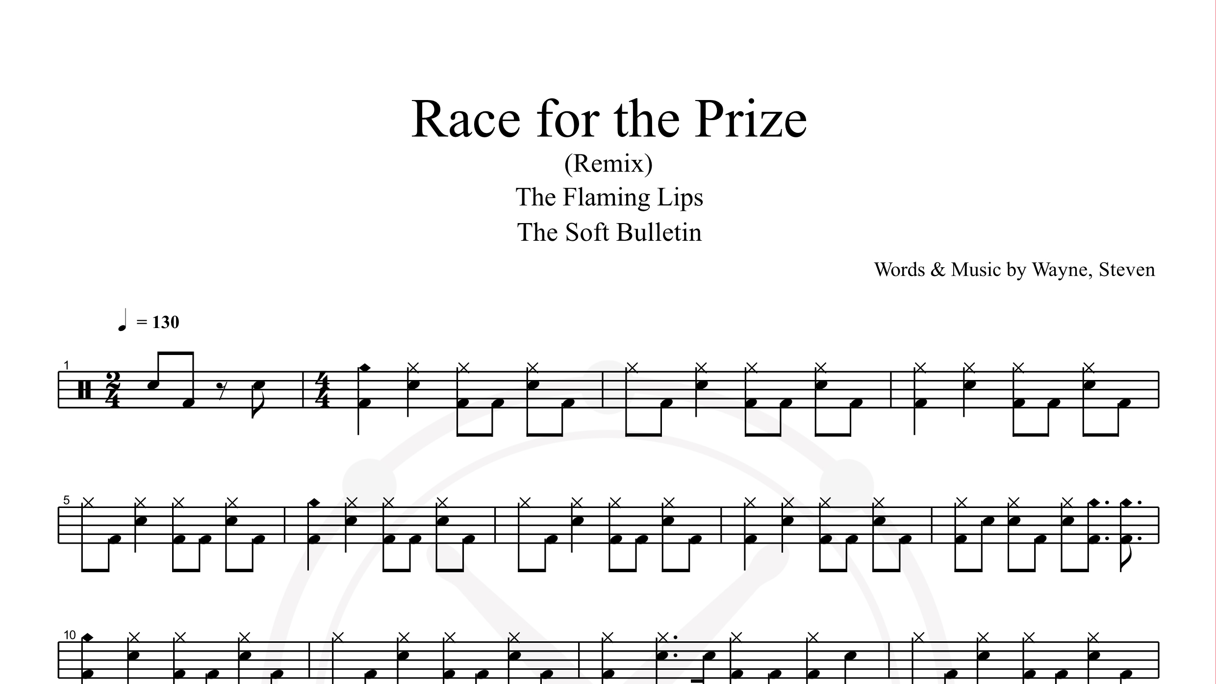 Flaming Lips (The) – Race For The Prize鼓谱