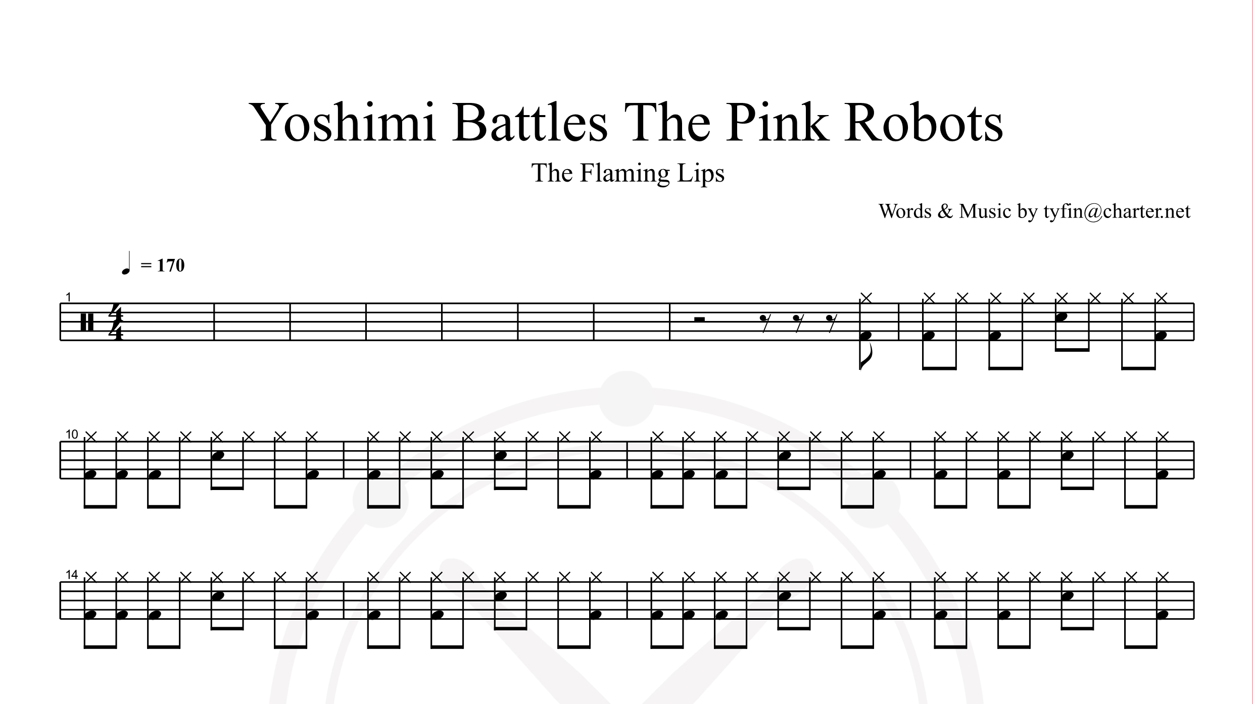 Flaming Lips (The) – Yoshimi Battles The Pink Robots鼓谱