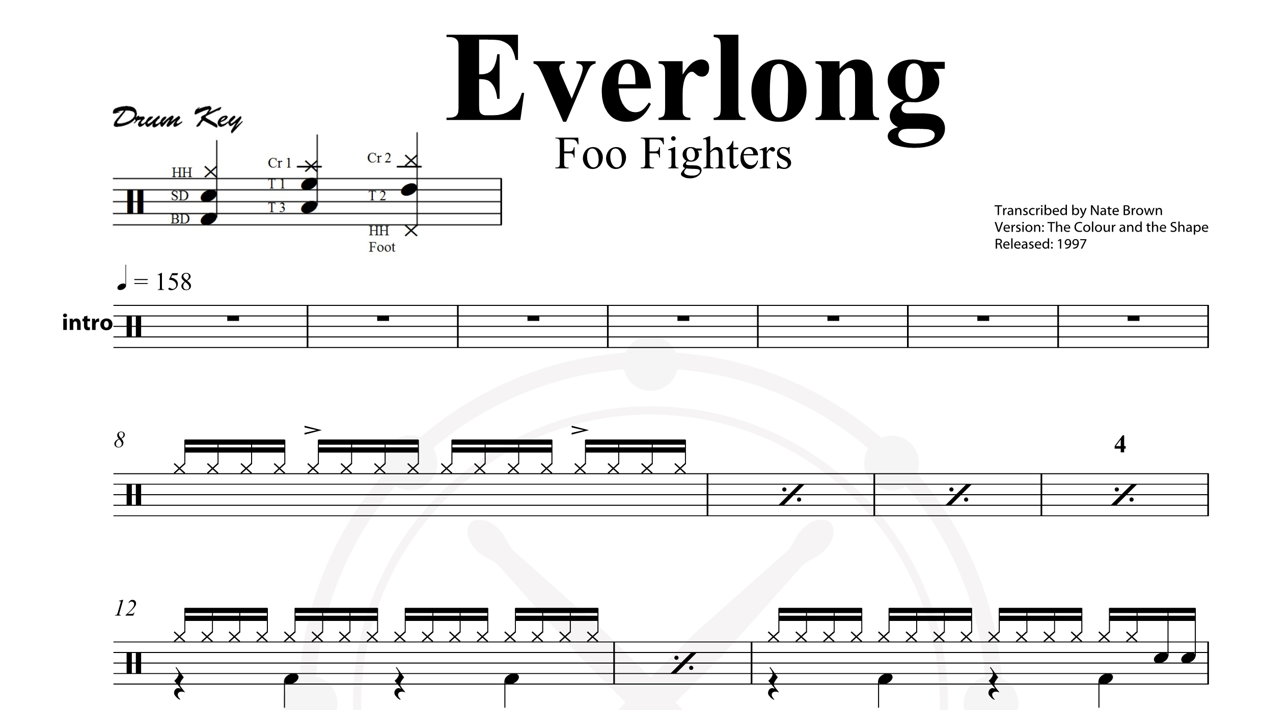 Foo Fighters – Everlong2鼓谱