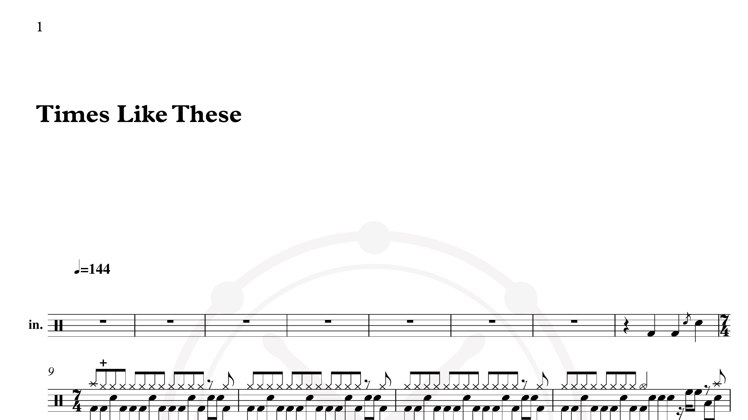 Foo Fighters – Times Like These鼓谱