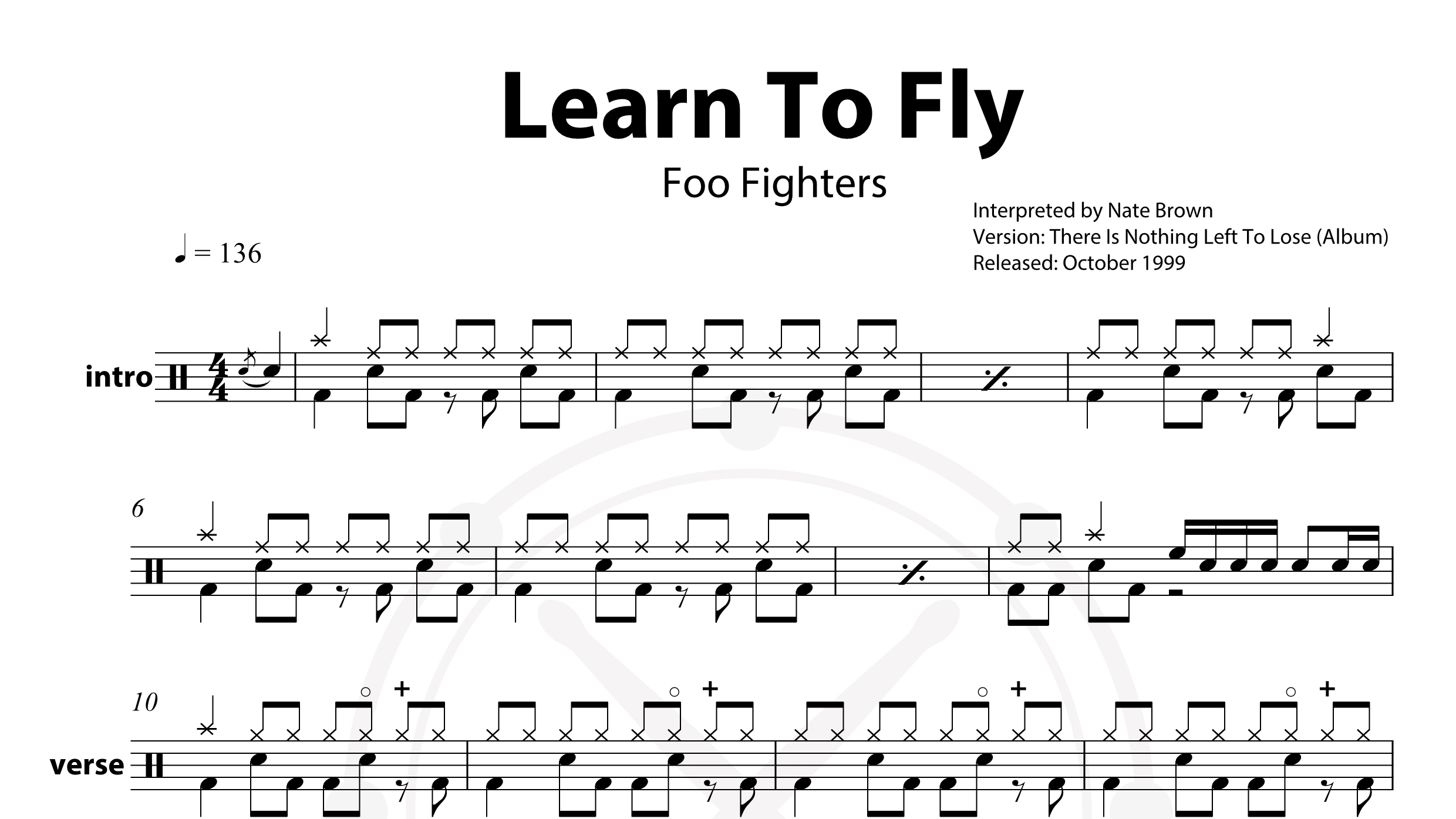 FooFighters – Learn To Fly鼓谱