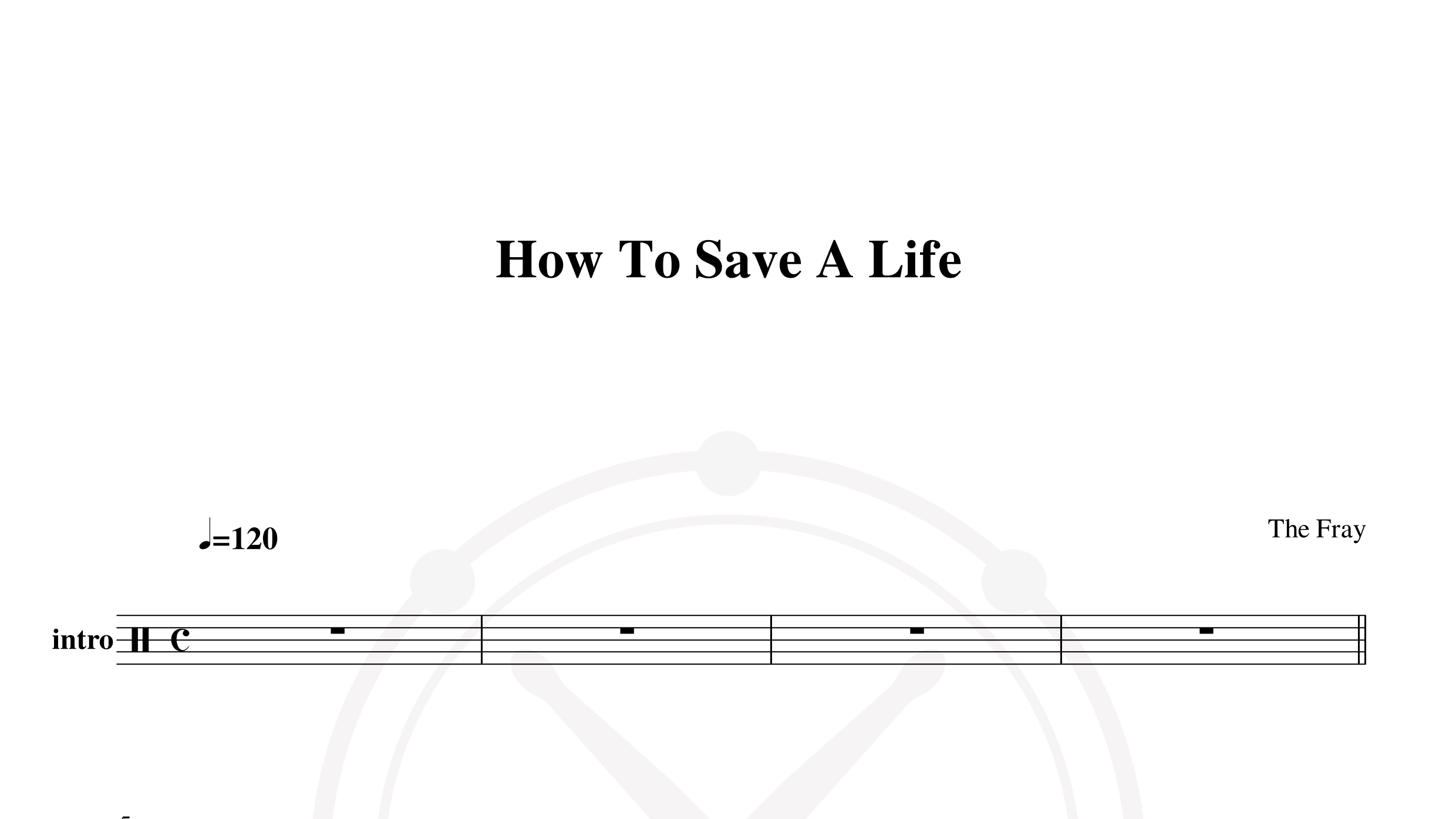 Fray – How to save a life鼓谱