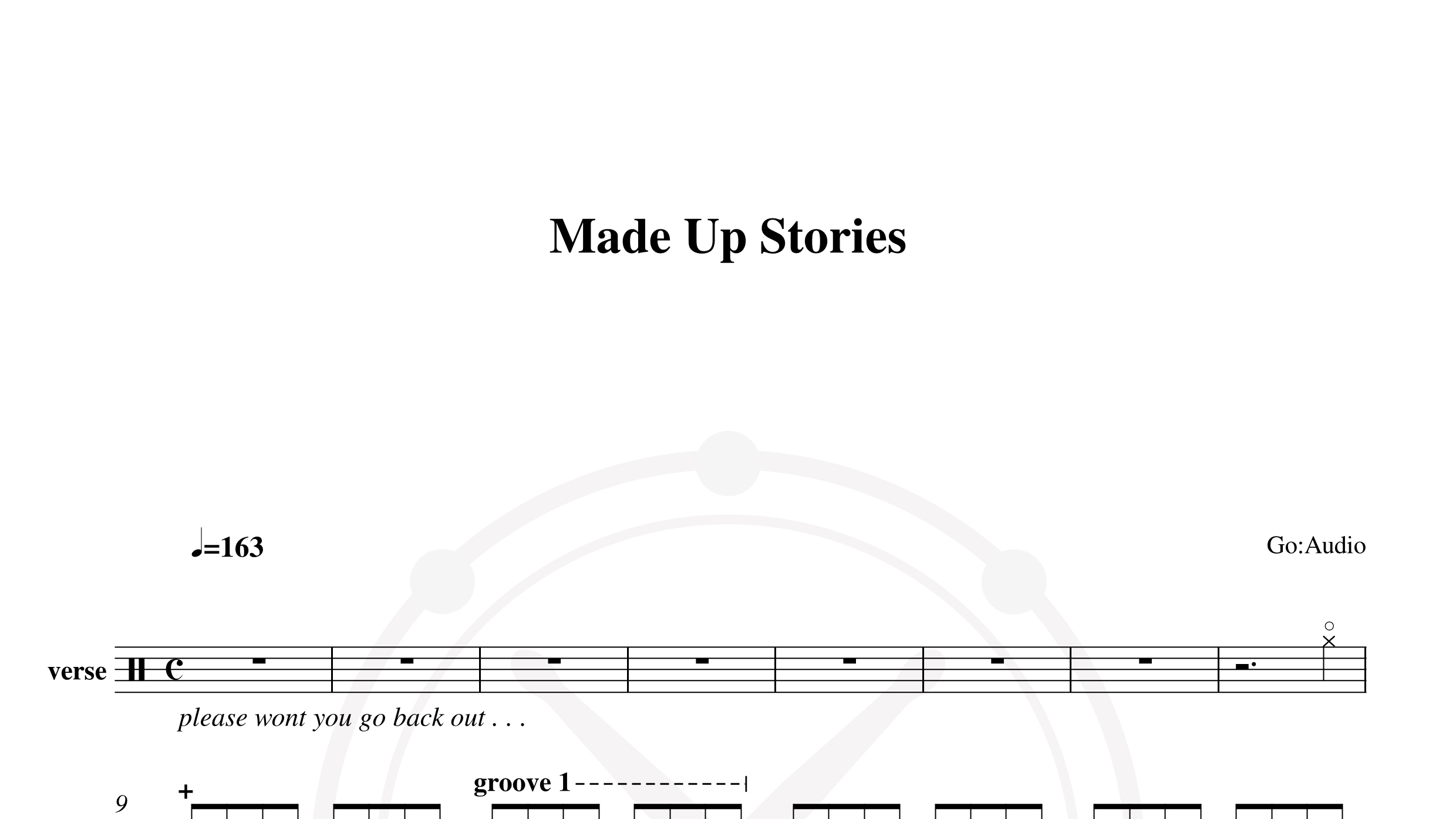 GoAudio – made up stories鼓谱