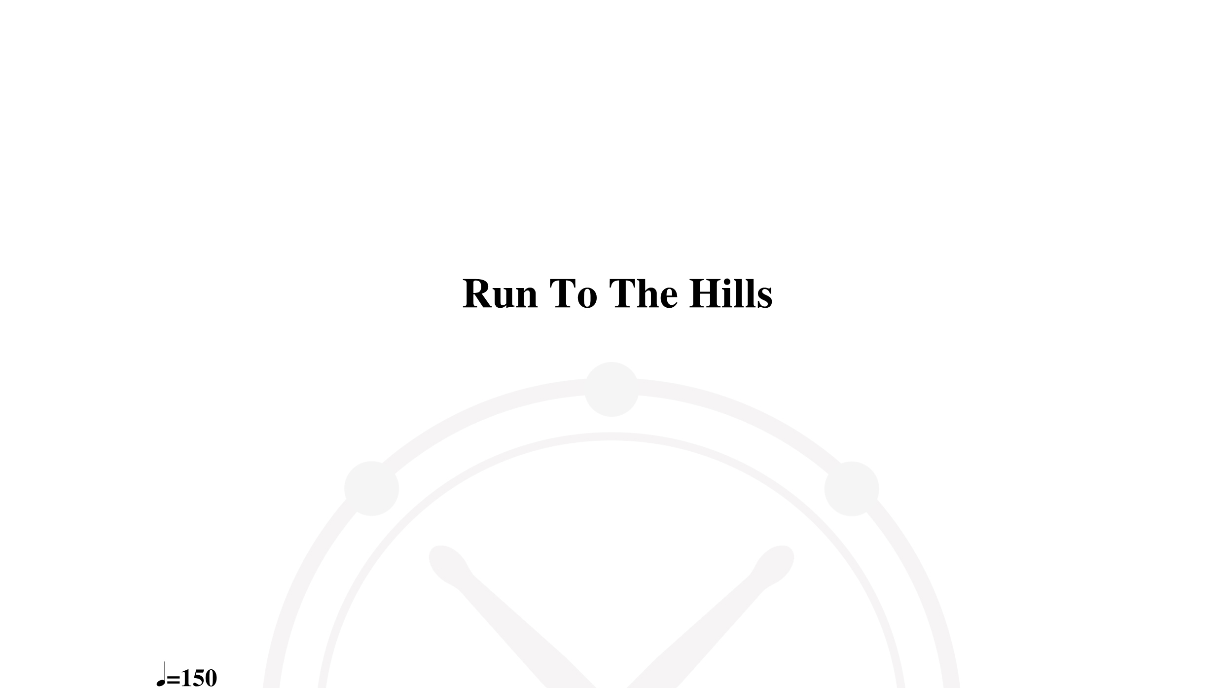 Iron Maiden – Run To The Hills鼓谱