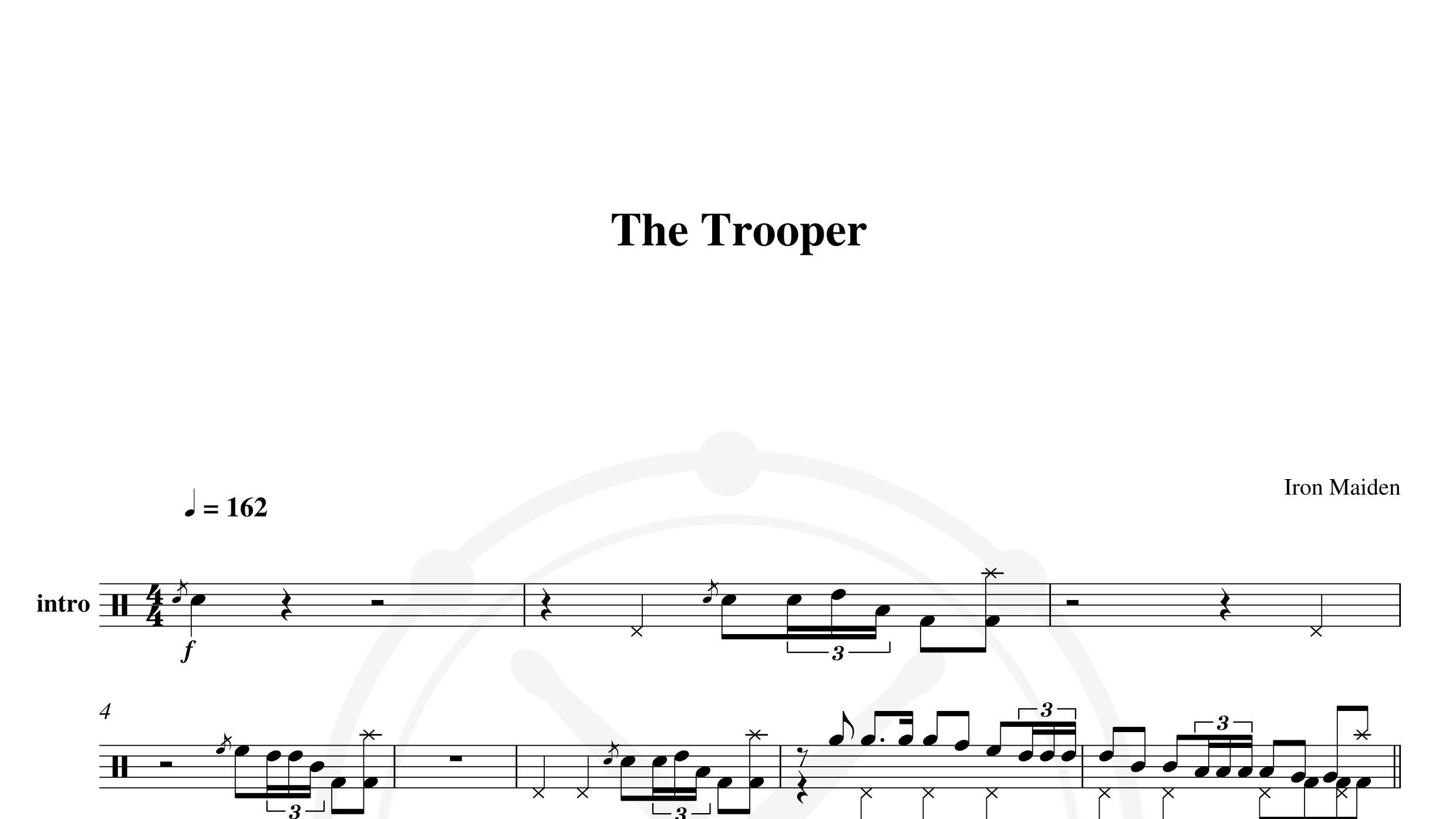 Iron Maiden – the trooper鼓谱