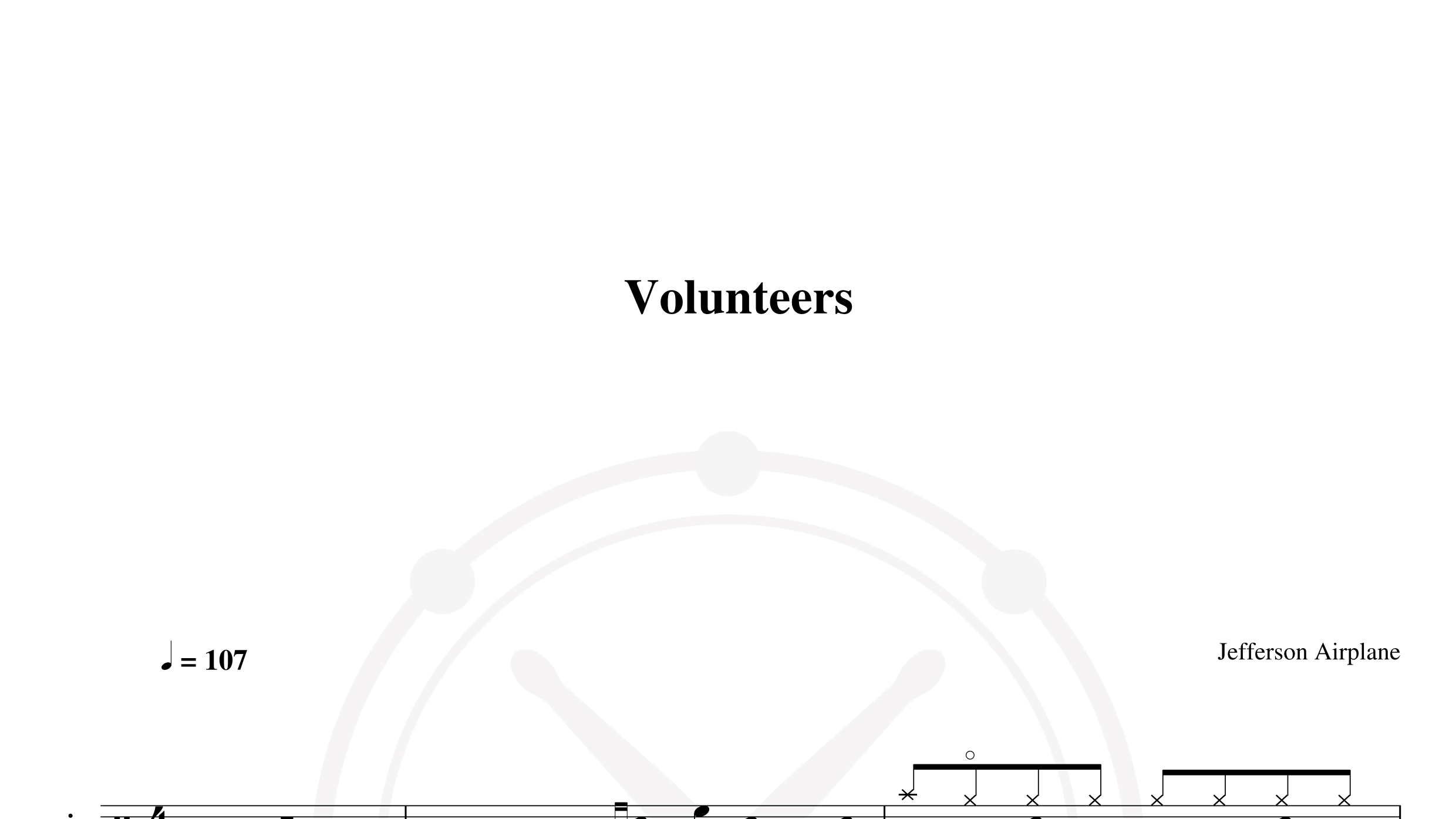 Jefferson Airplane – volunteers鼓谱