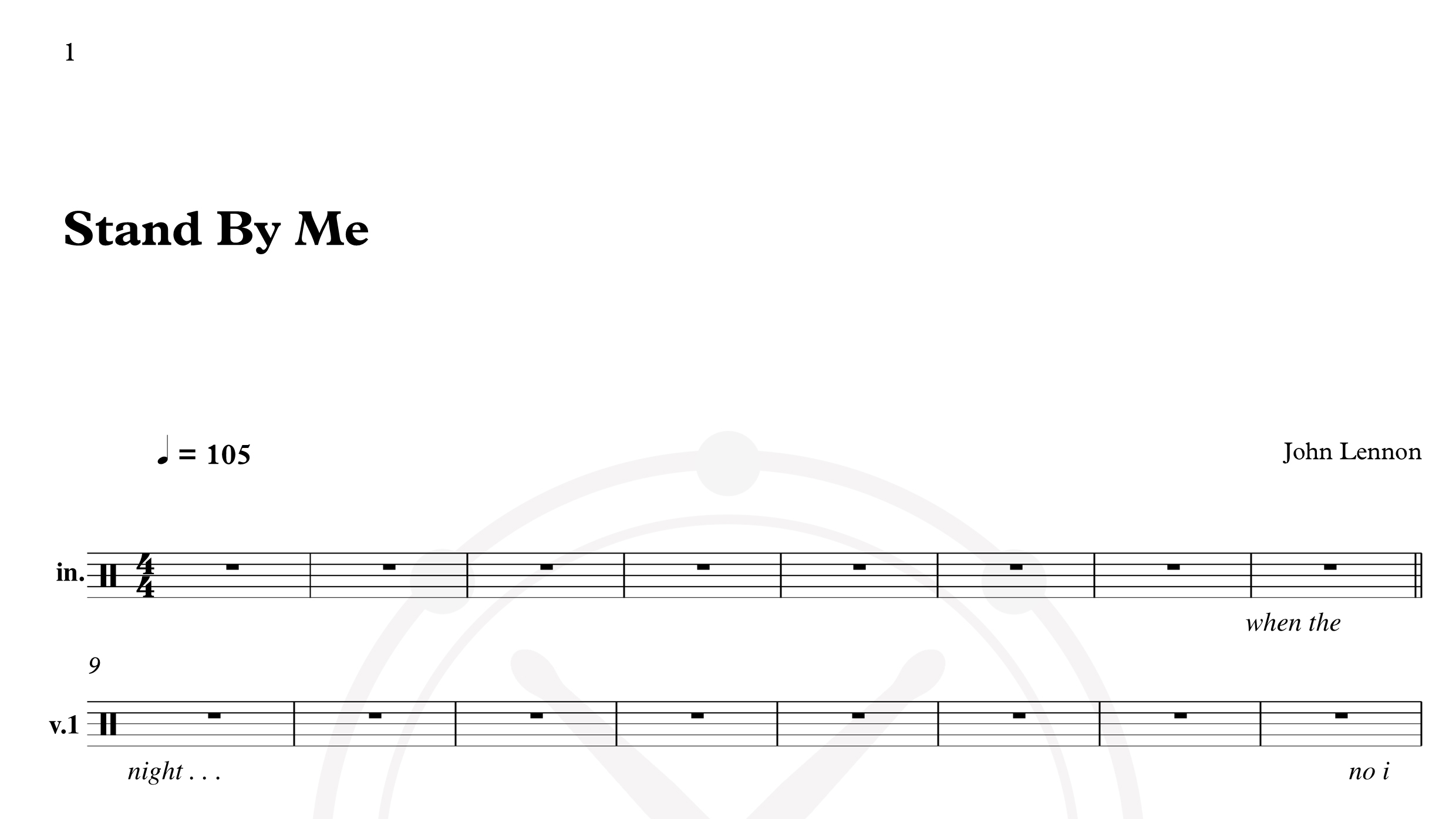 John Lennon – Stand By Me鼓谱