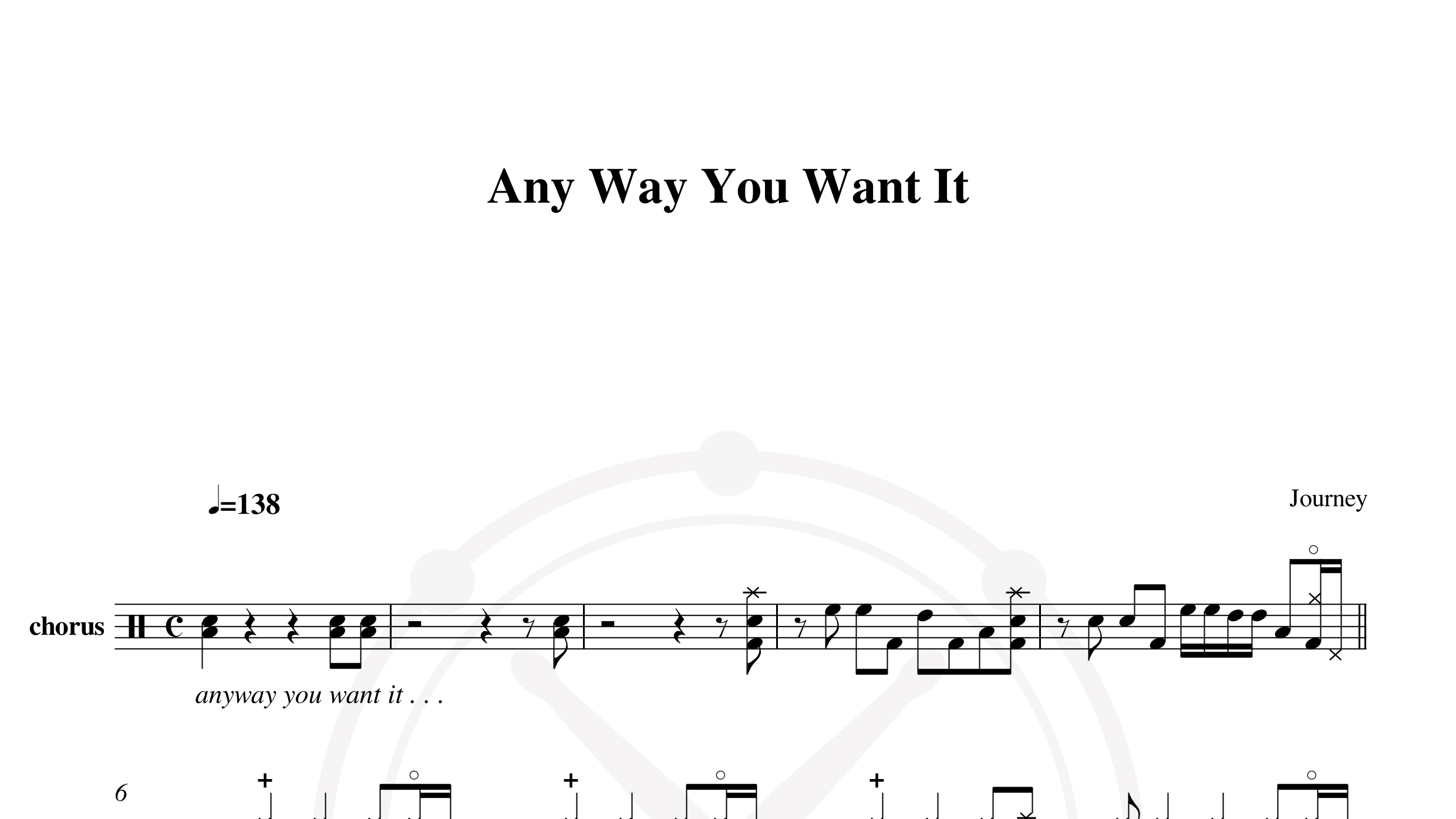 Journey – Any Way You Want It鼓谱