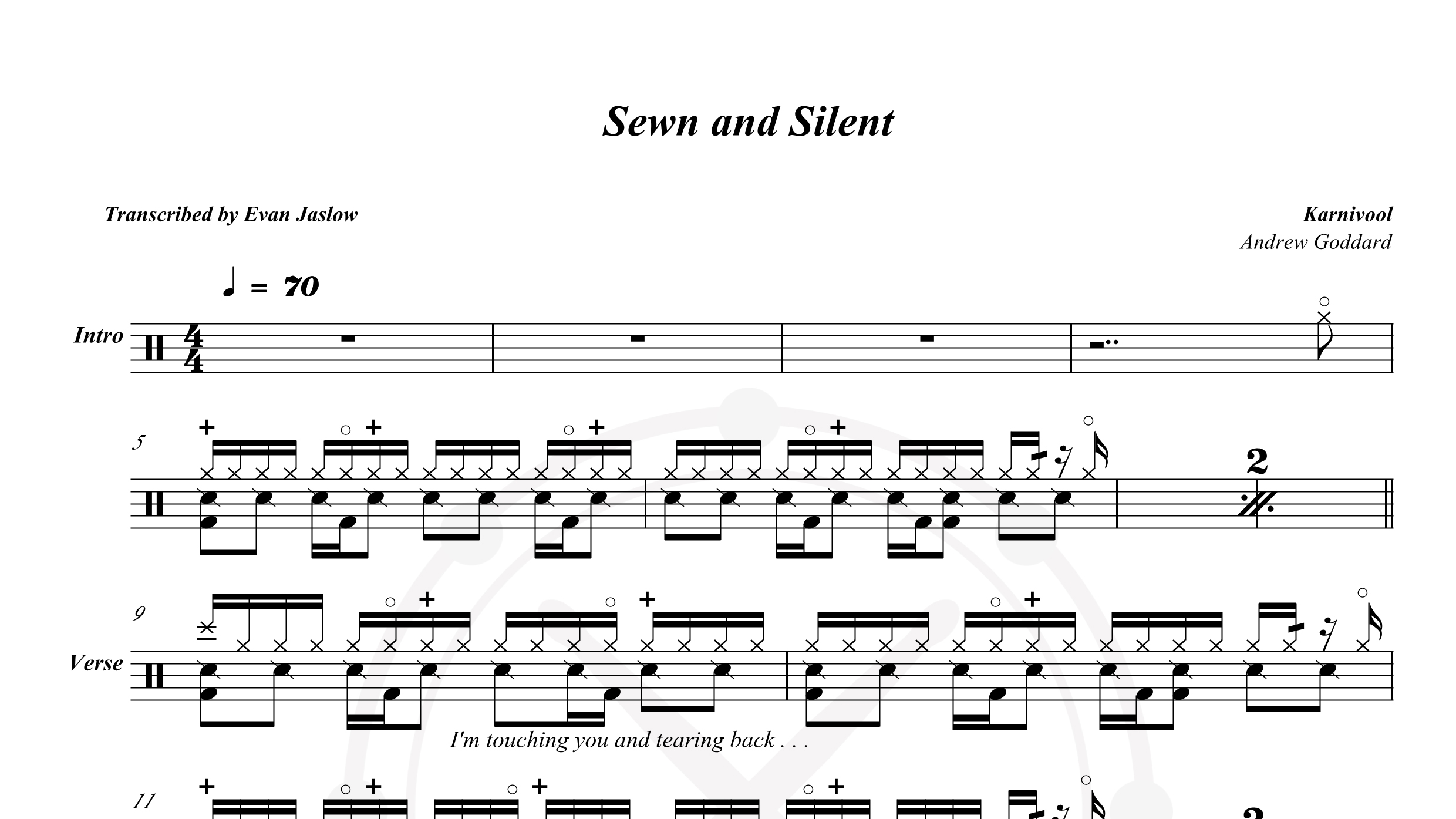 Karnivool – Sewn and Silent鼓谱