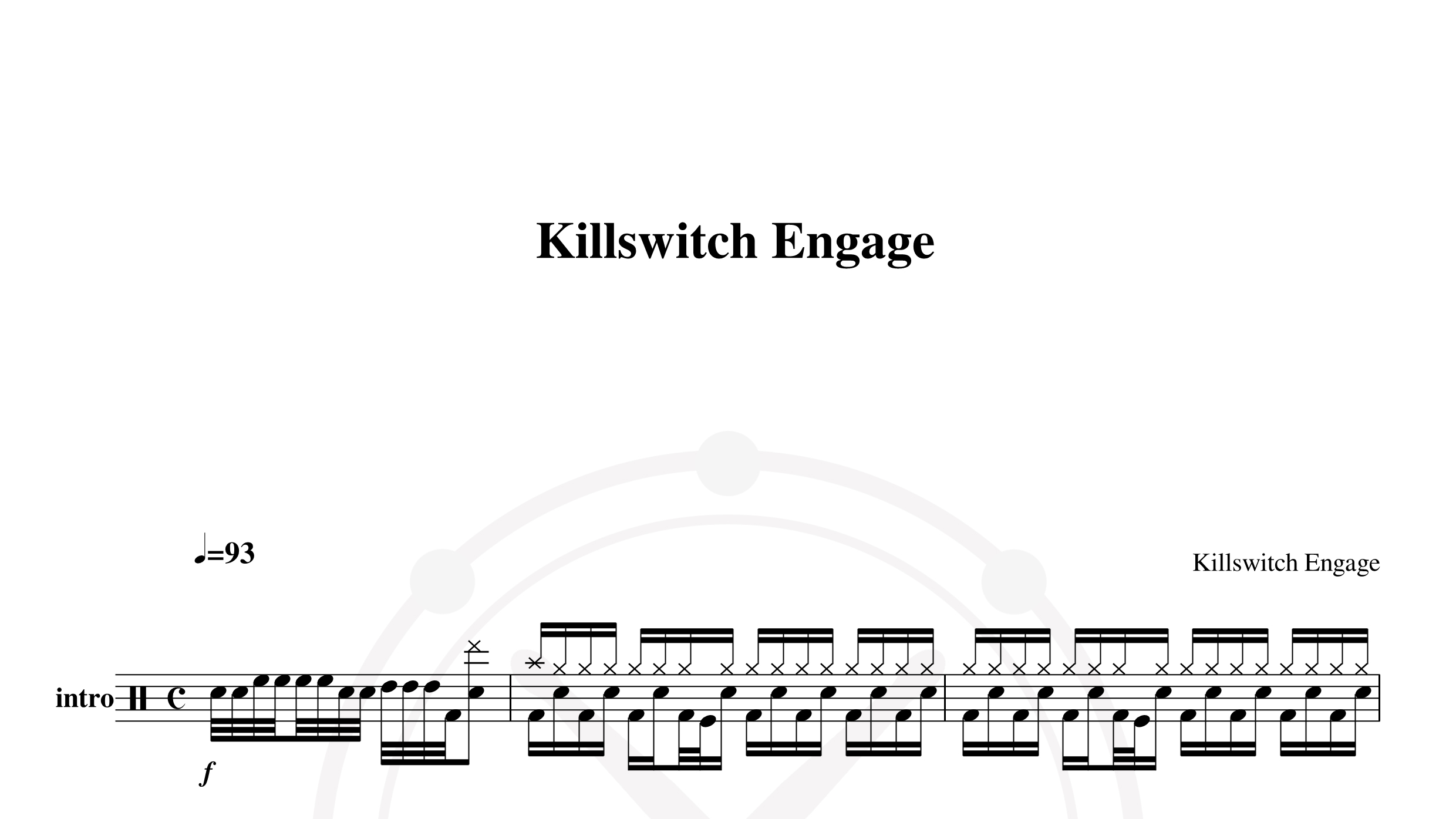 Killswitch Engage – Breathe life鼓谱
