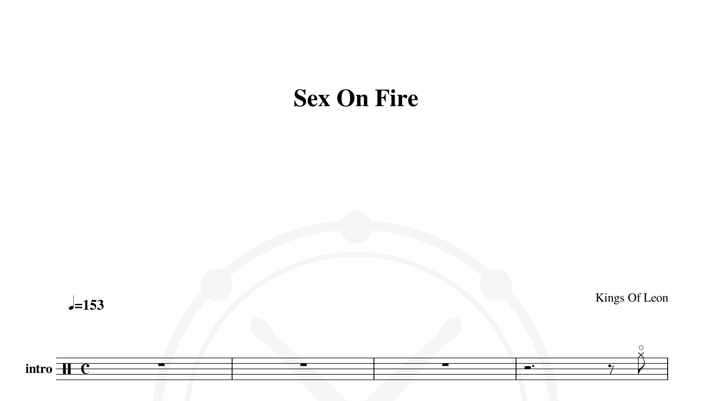 Kings Of Leon – Sex On Fire鼓谱