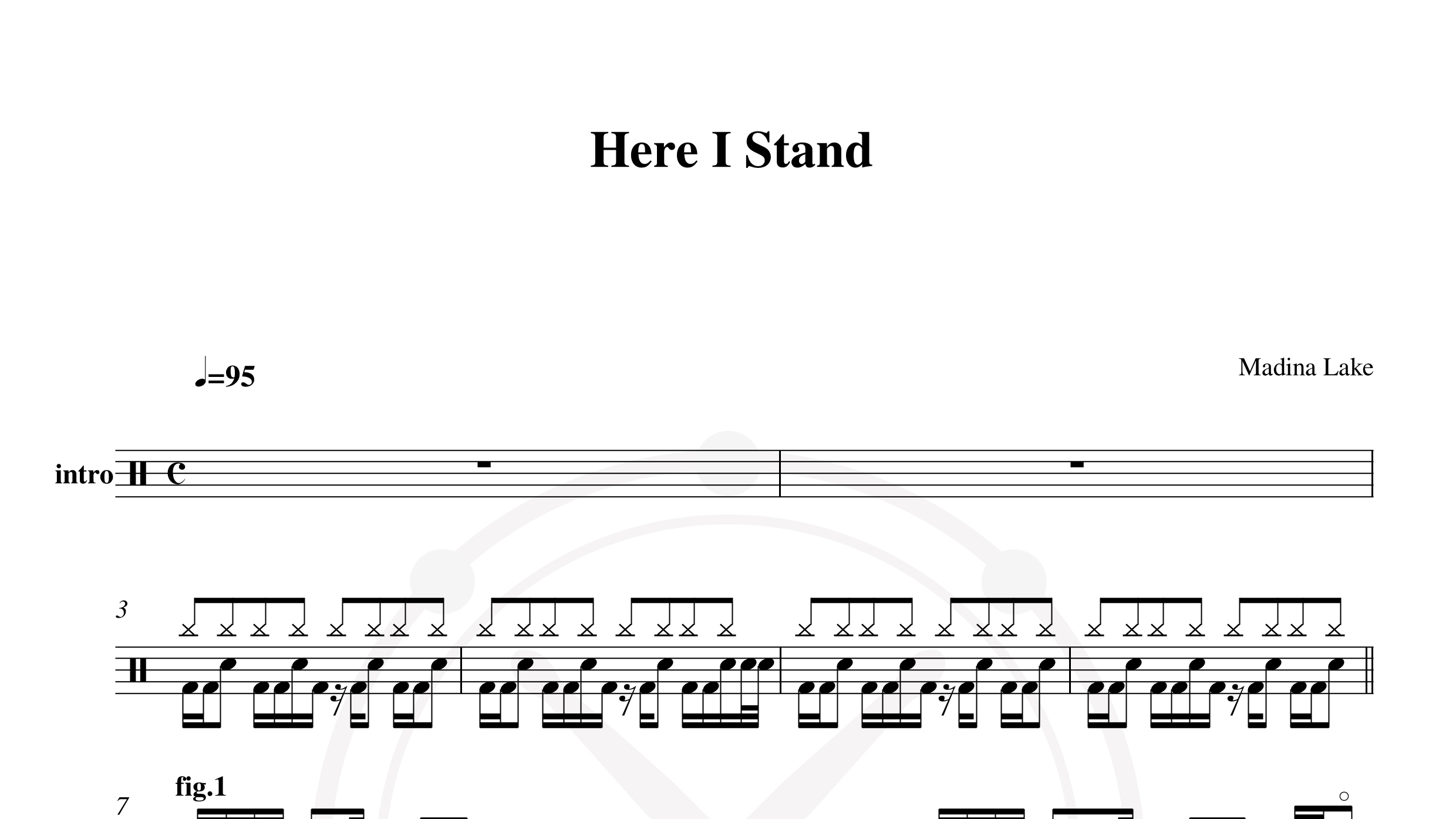 Madina Lake – Here i stand鼓谱