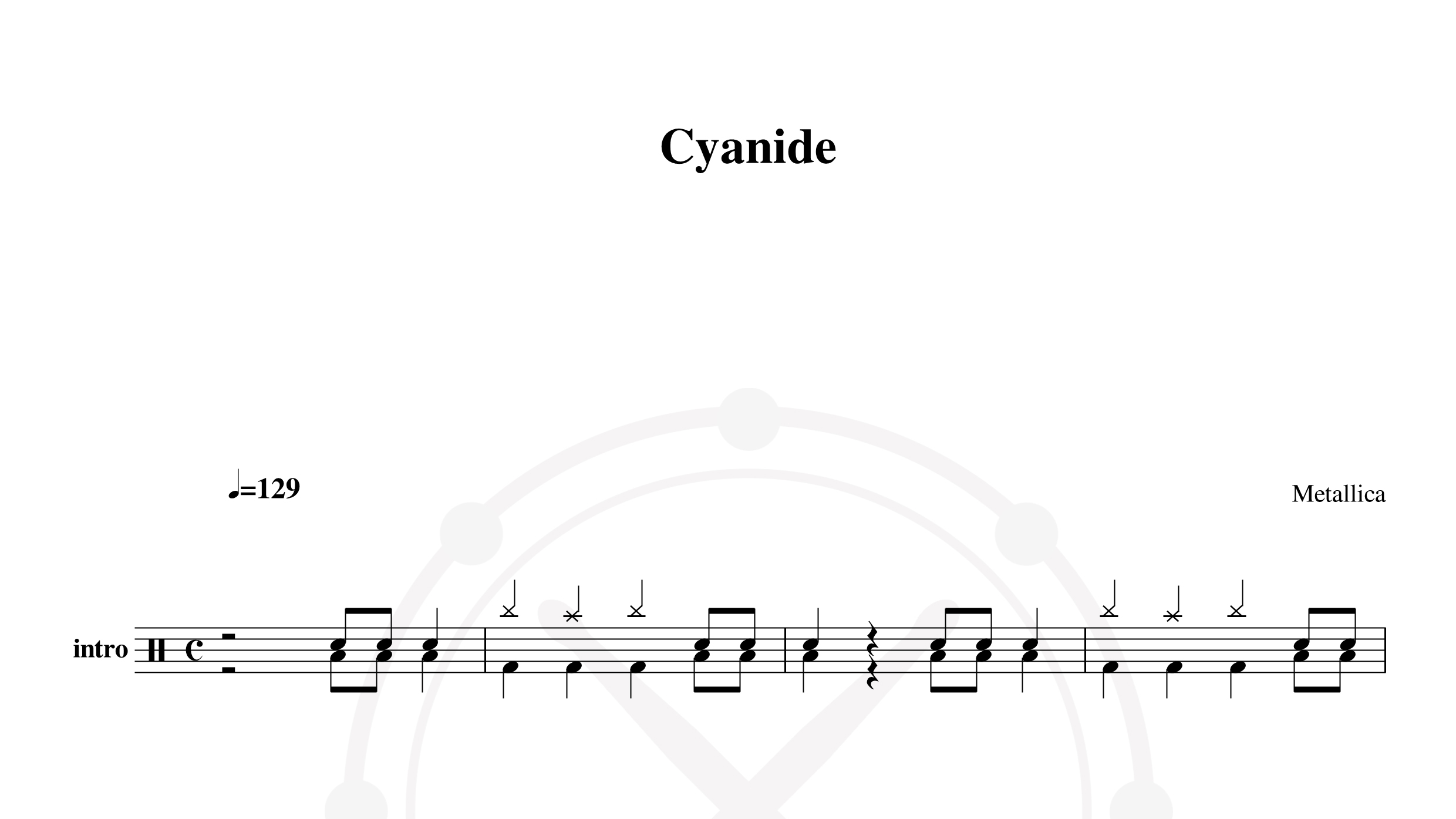 Metallica – cyanide鼓谱