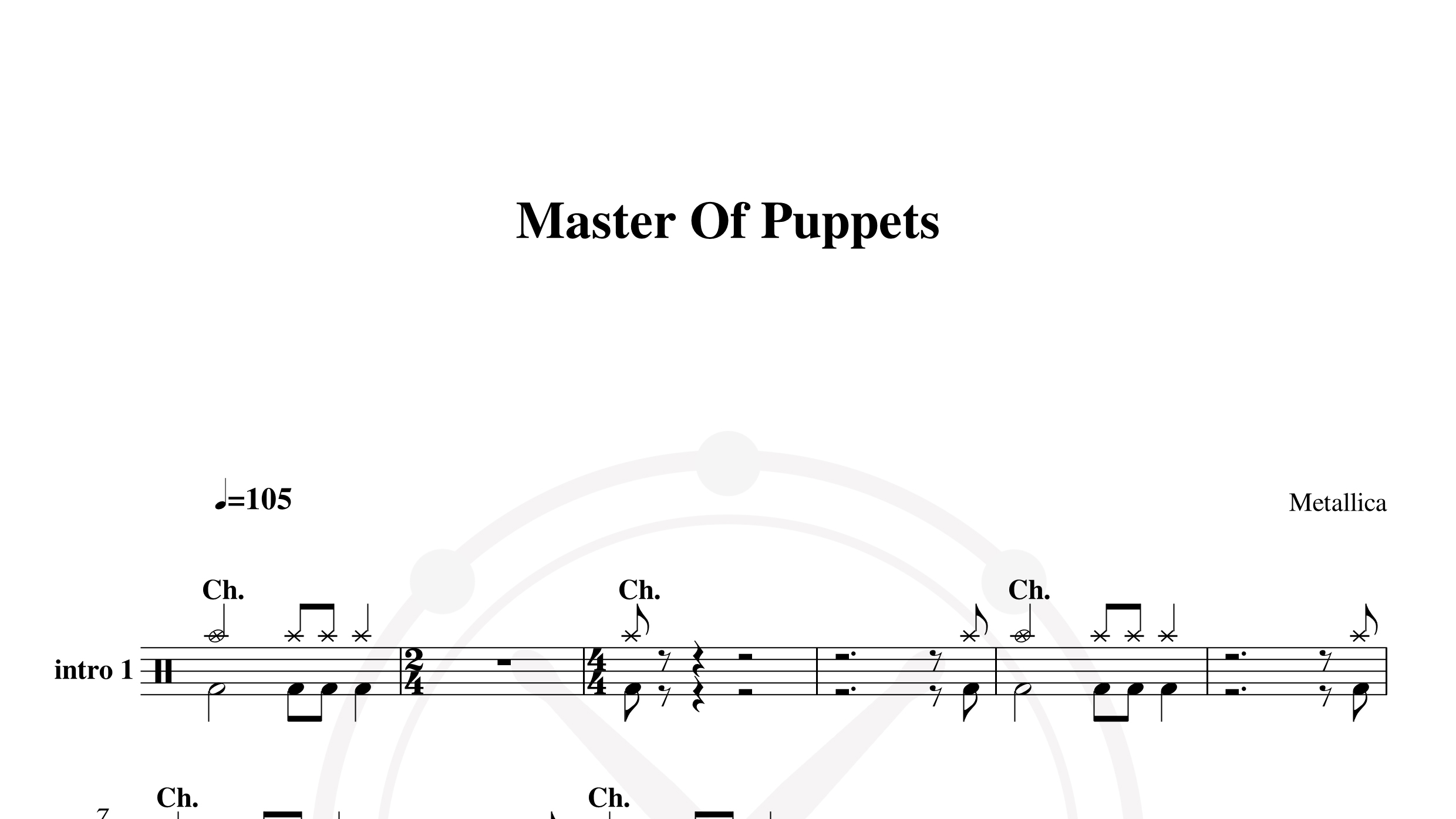 Metallica – master of puppets (2)鼓谱